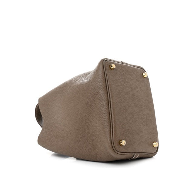 エルメス ピコタンロックPM エトゥープ トリヨンクレマンス ゴールド金具 HERMES PICOTIN LOCK 18 ETOUPE TAURILLON CLEMENCE GOLD HARDWARE【中古】