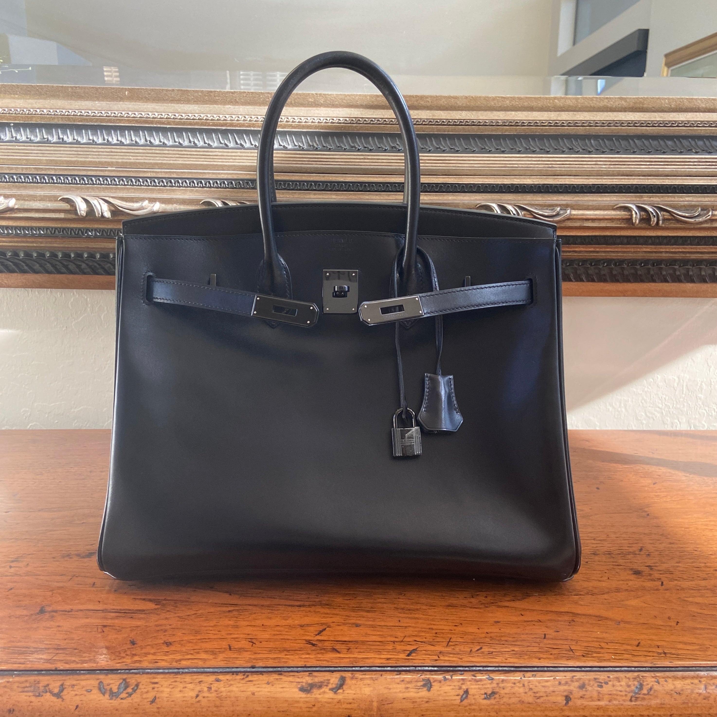 【SO BLACK】エルメス バーキン３５ ソーブラック ボックスカーフ ブラック金具 HERMES BIRKIN 35 SO-BLACK BOX CALFSKIN BLACK HARDWARE
