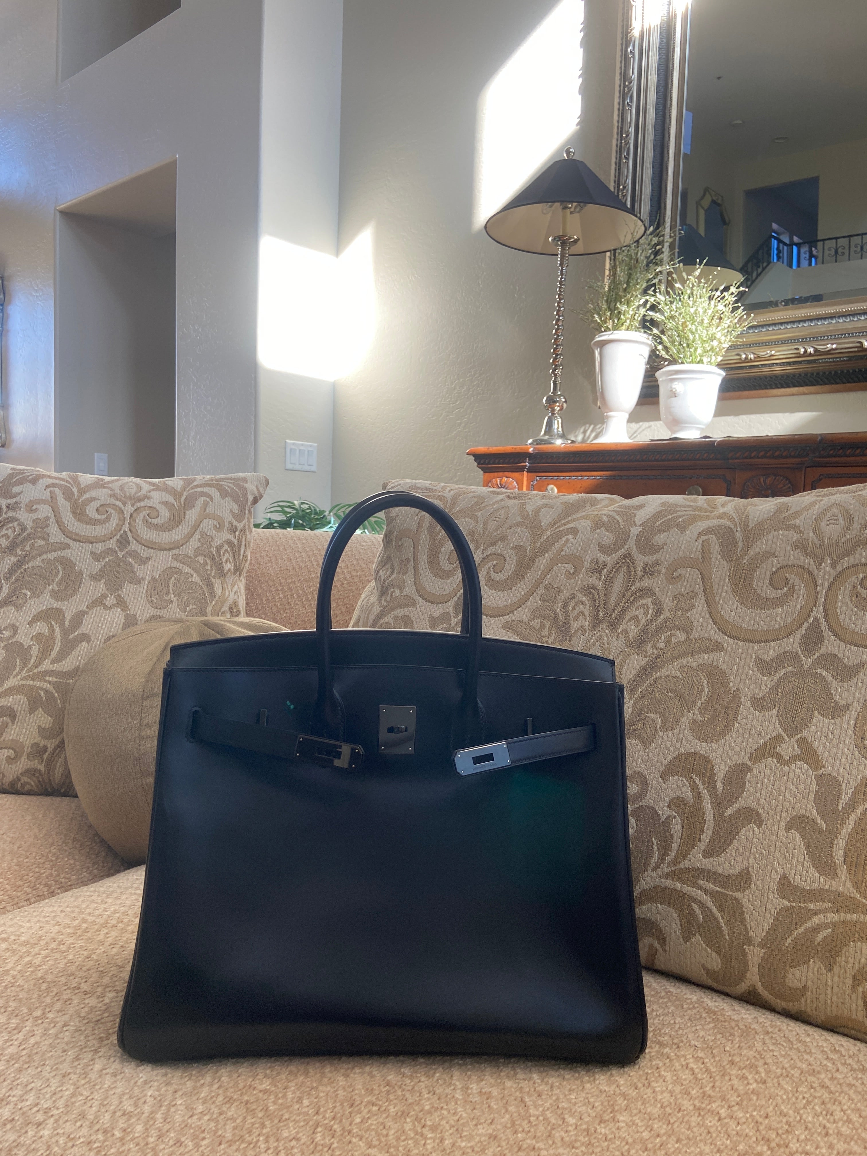 【SO BLACK】エルメス バーキン３５ ソーブラック ボックスカーフ ブラック金具 HERMES BIRKIN 35 SO-BLACK BOX CALFSKIN BLACK HARDWARE