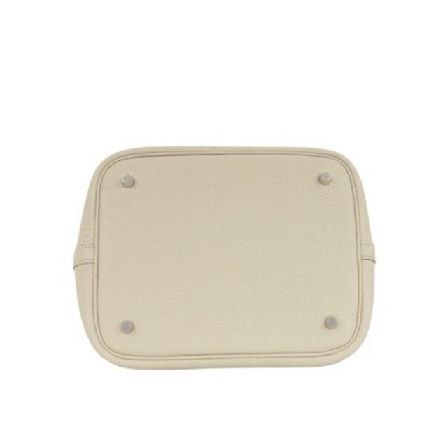 エルメス ピコタンロックMM ベトン トリヨンクレマンス シルバー金具 HERMES PICOTIN LOCK 22 BETON TAURILLON CLEMENCE SILVER HARDWARE
