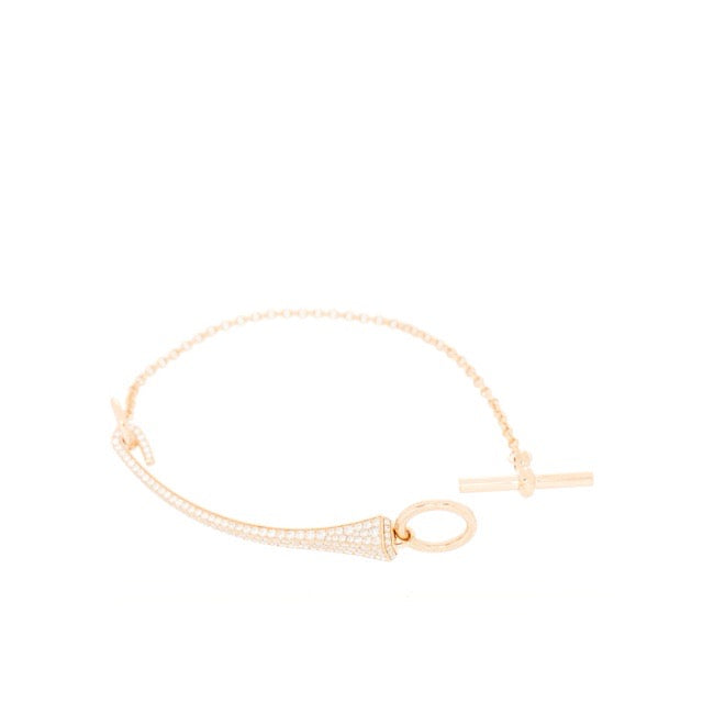 エルメス クルー・ド・フォルジュ ブレスレット ダイヤモンド SH 18K ローズゴールド ピンクゴールド HERMES CLOU DE FORGE BRACELET DIAMOND SH 18K ROSE GOLD PINK GOLD【中古】
