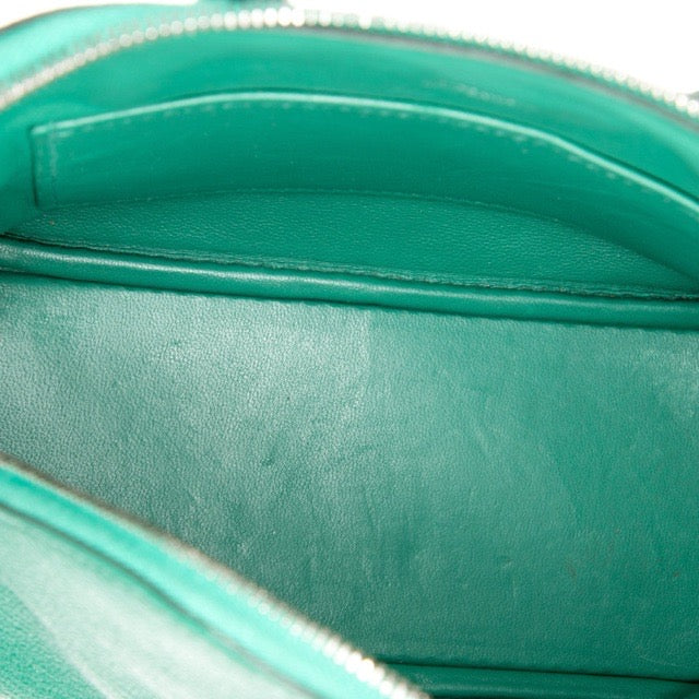 エルメス ミニ ボリード 1923 Vert Vertigo シェーブルミゾール シルバー金具 HERMES MINI BOLIDE 1923 VERT VERTIGO CHEVRE MYSORE SILVER HARDWARE