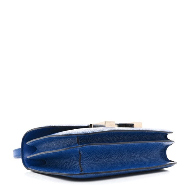エルメス ミニコンスタンス 18 ブルーフランス エプソン エナメル ブルーサフィール金具 ショルダーバッグ HERMES CONSTANCE 18 BLEU FRANCE EPSOM ENAMEL BLEU SAPHIR HARDWARE【中古】