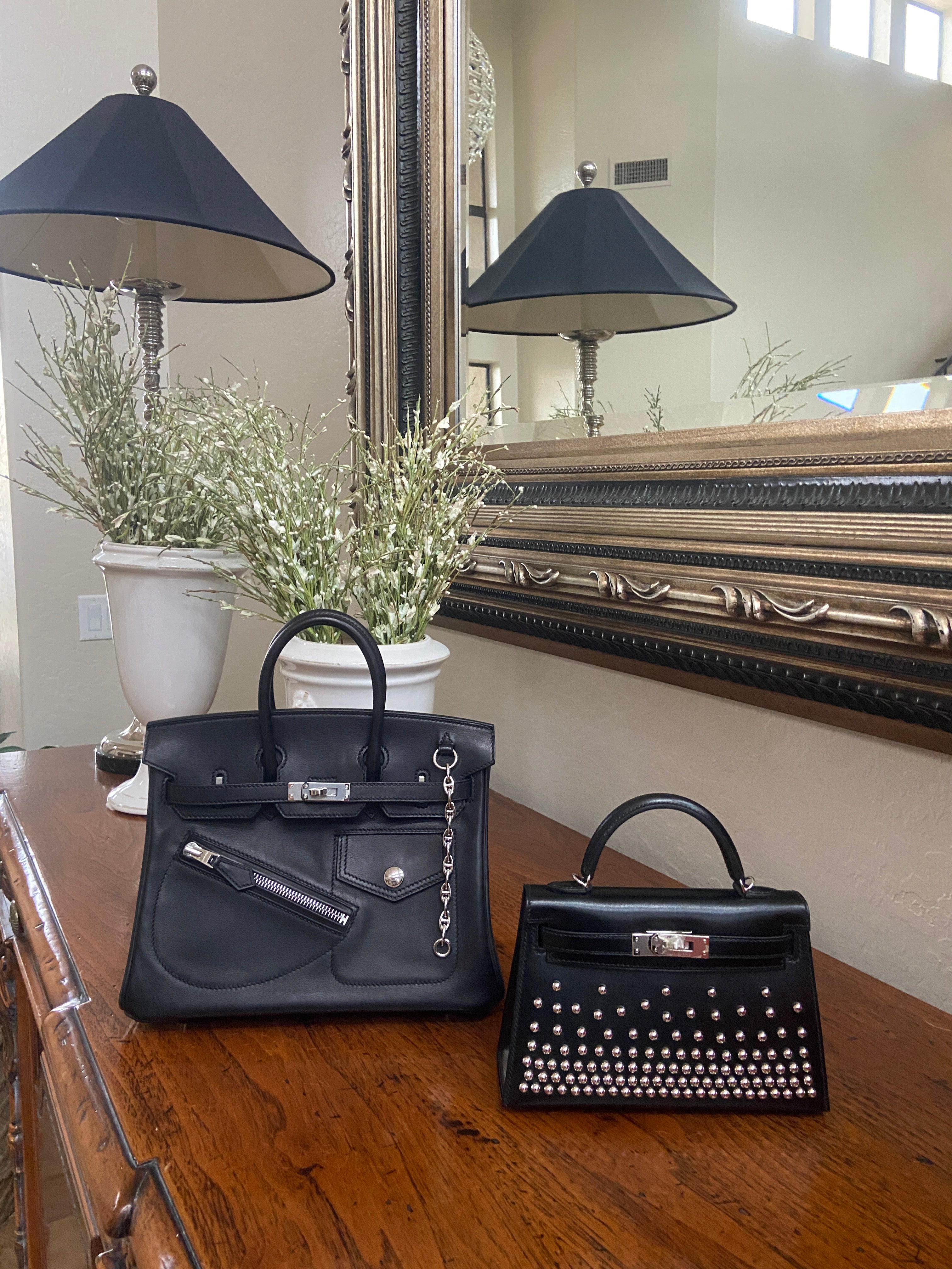 HERMES 黒 レザー パドロックとキーセット 限定品 エルメス バーキンロック 25 HERMES BIRKIN ROCK 25 BLACK