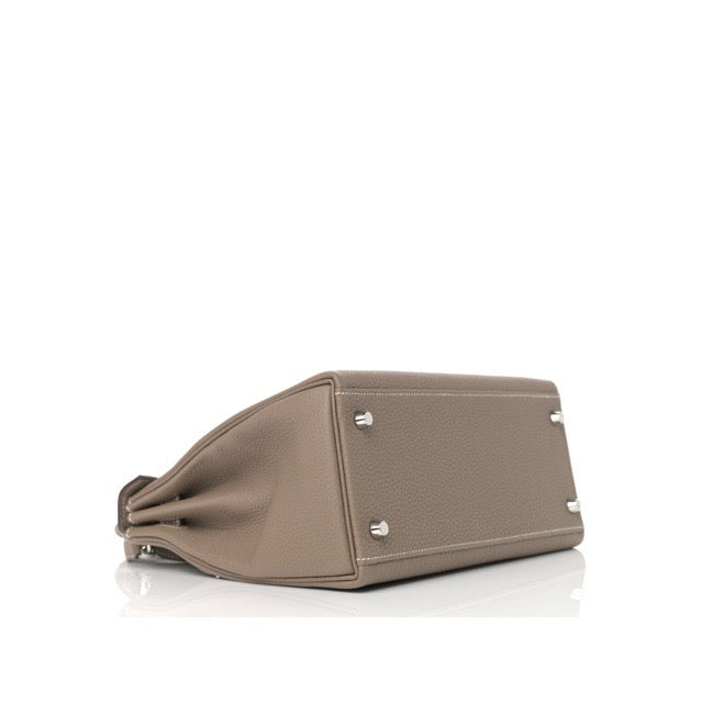 エルメス ケリー２８ 内縫い エトゥープ トゴ シルバー金具 HERMES KELLY RETOURNE 28 ETOUPE TOGO SILVER HARDWARE【中古】