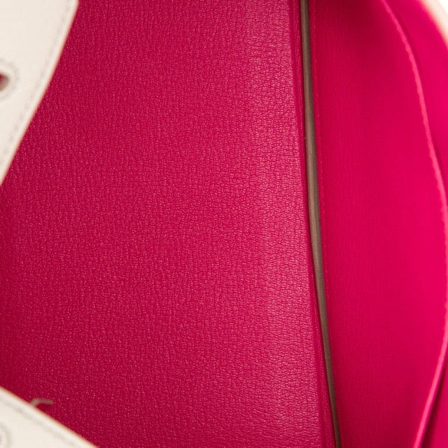 エルメス バーキン25 スペシャルオーダー ヴェルソ パールグレー グリペール フランボワーズ トゴ シルバー金具 パーソナルオーダー ホースシュー HERMES BIRKIN 25 VERSO GRIS PERLE FRAMBOISE TOGO SILVER HARDWARE HSS