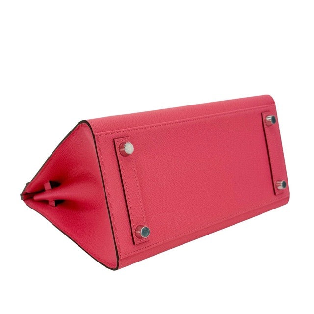 エルメス バーキン25 外縫い セリエ ローズアザレ エプソン シルバー金具 HERMES BIRKIN SELLIER 25 ROSE AZALEE EPSOM SILVER HARDWARE