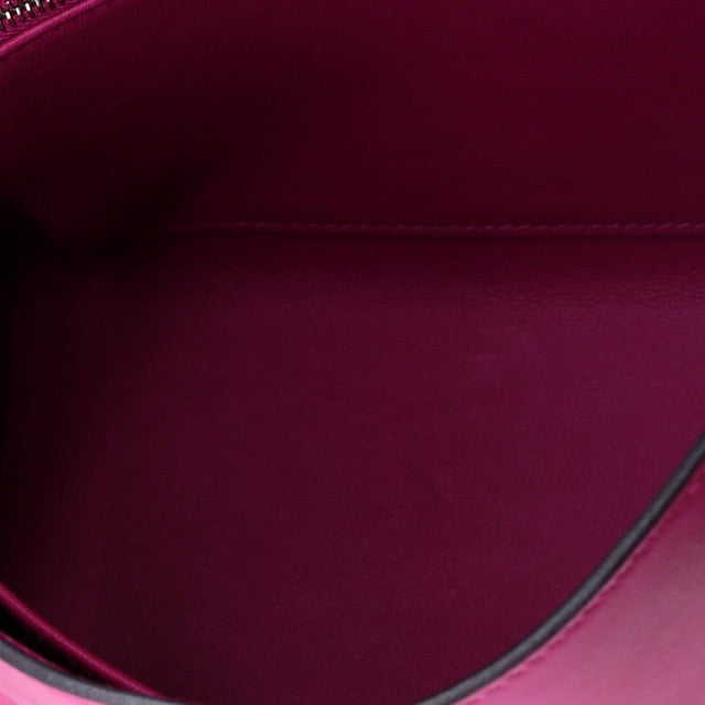エルメス ケリー２５ ローズパープル スイフト シルバー金具 HERMES KELLY RETOURNE 25 ROSE POURPRE SWIFT SILVER HARDWARE【中古】