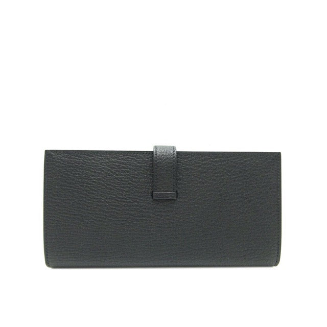 エルメス ベアンスフレ ベアンロングウォレット ブラック シェーブル ゴールド金具 長財布 HERMES BEARN GUSSET WALLET BLACK CHEVRE GOLD HARDWARE