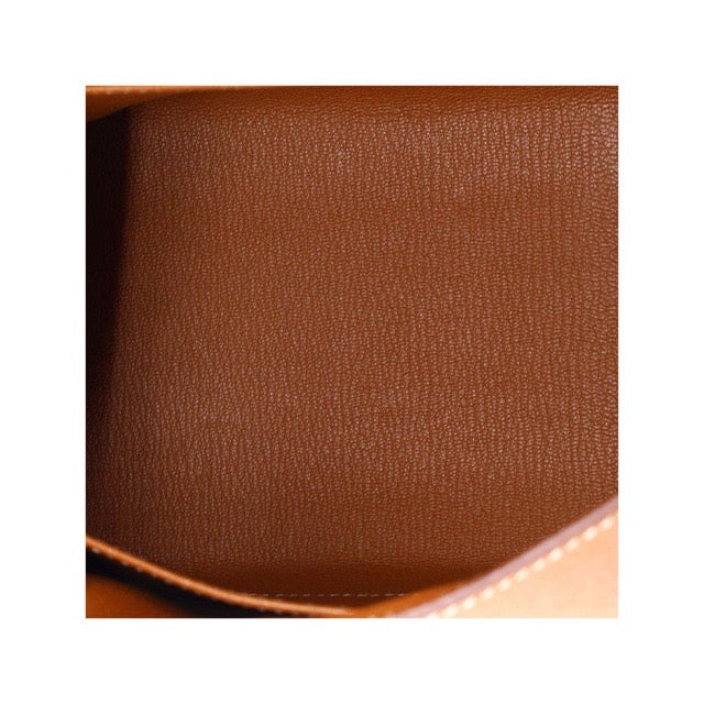 エルメス ケリー２８ 外縫い ゴールド エプソン シルバー金具 HERMES KELLY SELLIER 28 GOLD EPSOM SILVER HARDWARE【中古】