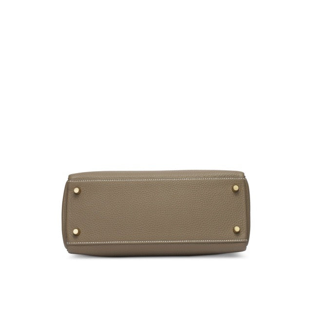 エルメス ケリー２８ 内縫い エトゥープ トリヨンクレマンス ゴールド金具 HERMES KELLY RETOURNE 28 ETOUPE TAURILLON CLEMENCE GOLD HARDWARE【中古】