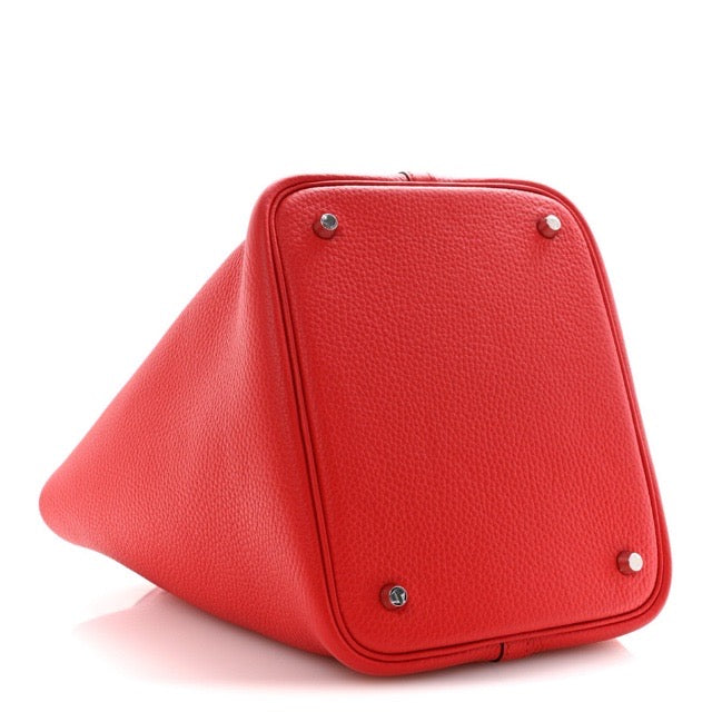 エルメス ピコタンロックMM ルージュクー トリヨンクレマンス シルバー金具 HERMES PICOTIN LOCK 22 ROUGE DE COEUR TAURILLON CLEMENCE SILVER HARDWARE