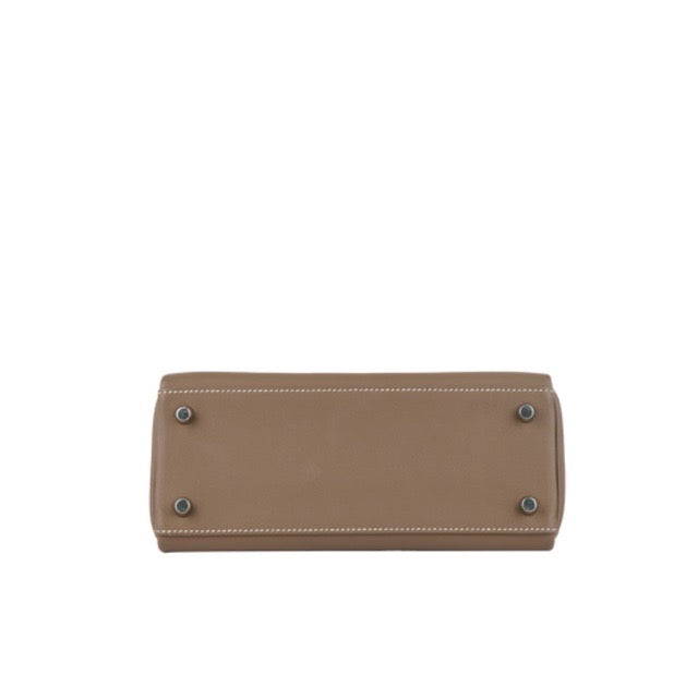 エルメス ケリー２５ 内縫い エトゥープ スイフト シルバー金具 HERMES KELLY RETOURNE 25 ETOUPE SWIFT SILVER HARDWARE【中古】