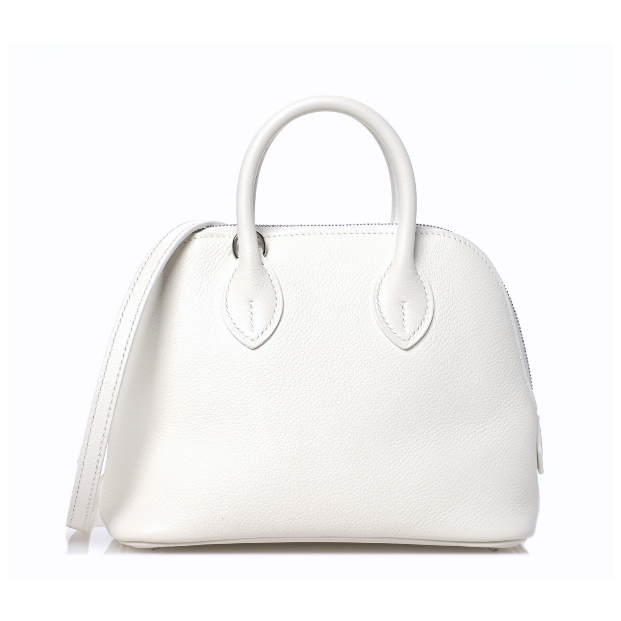 エルメス ミニボリード ホワイト エヴァーカラー エバーカラー シルバー金具 HERMES MINI BOLIDE 1923 WHITE EVERCOLOR SILVER HARDWARE