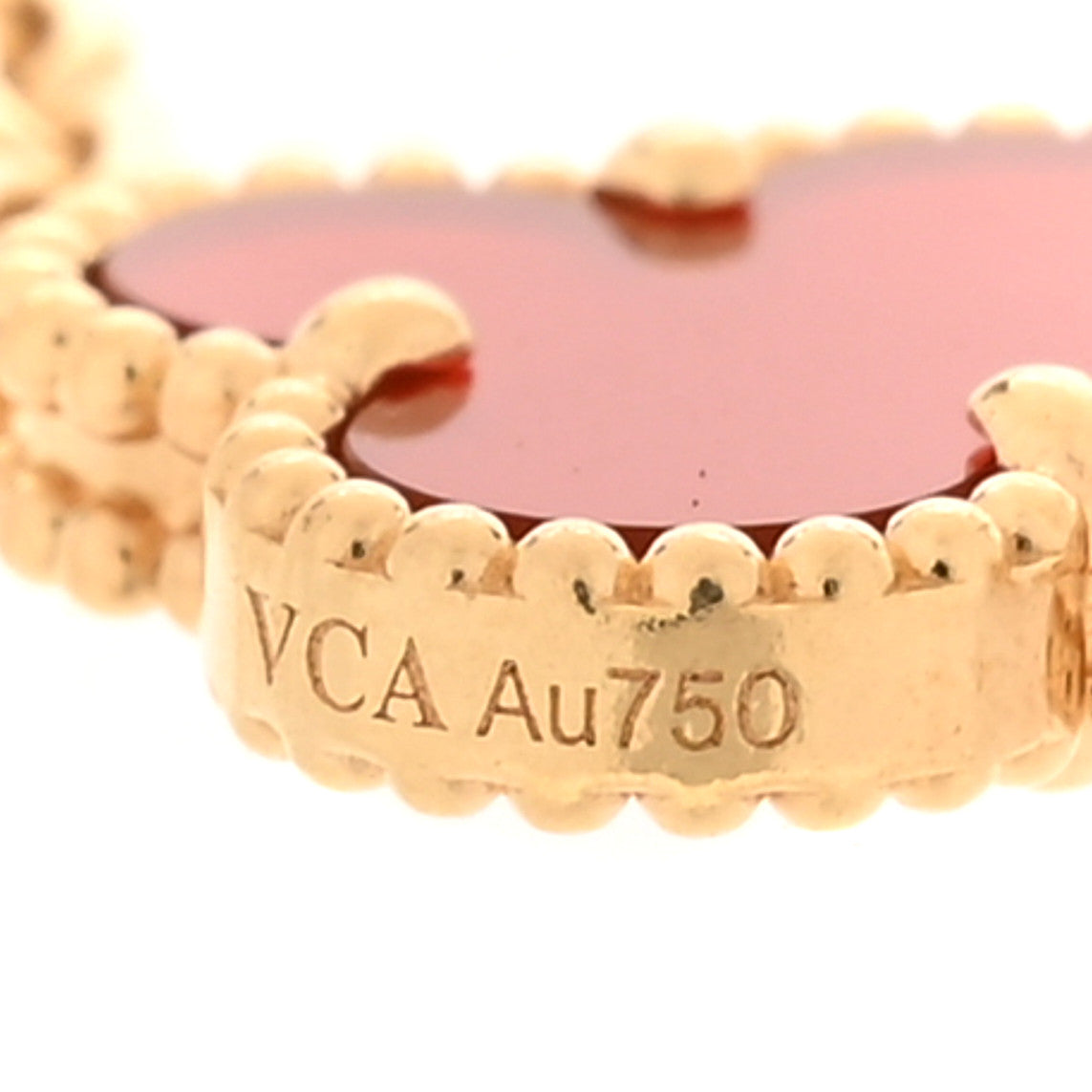 ヴァンクリーフ＆アーペル ヴィンテージアルハンブラ 5モチーフ ブレスレット カーネリアン 18K イエローゴールド VAN CLEEF & ARPELS VINTAGE ALHAMBRA 5 MOTIFS BRACELET CARNELIAN 18K YELLOW GOLD
