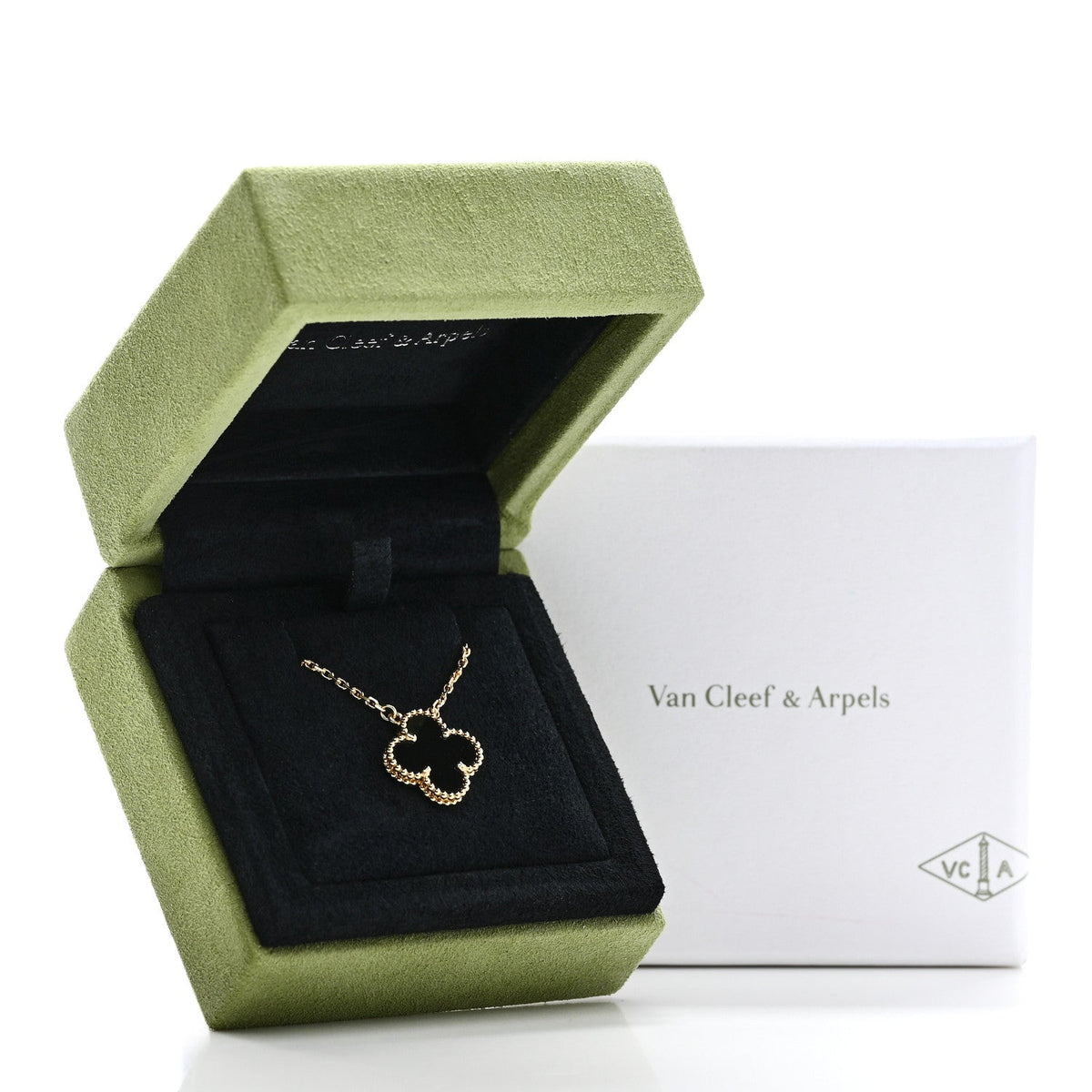 ヴァンクリーフ＆アーペル ヴィンテージアルハンブラ ペンダントネックレス ブラックオニキス 18K イエローゴールド VAN CLEEF & ARPELS VINTAGE ALHAMBRA PENDANT NECKLACE BLACK ONYX 18K YELLOW GOLD