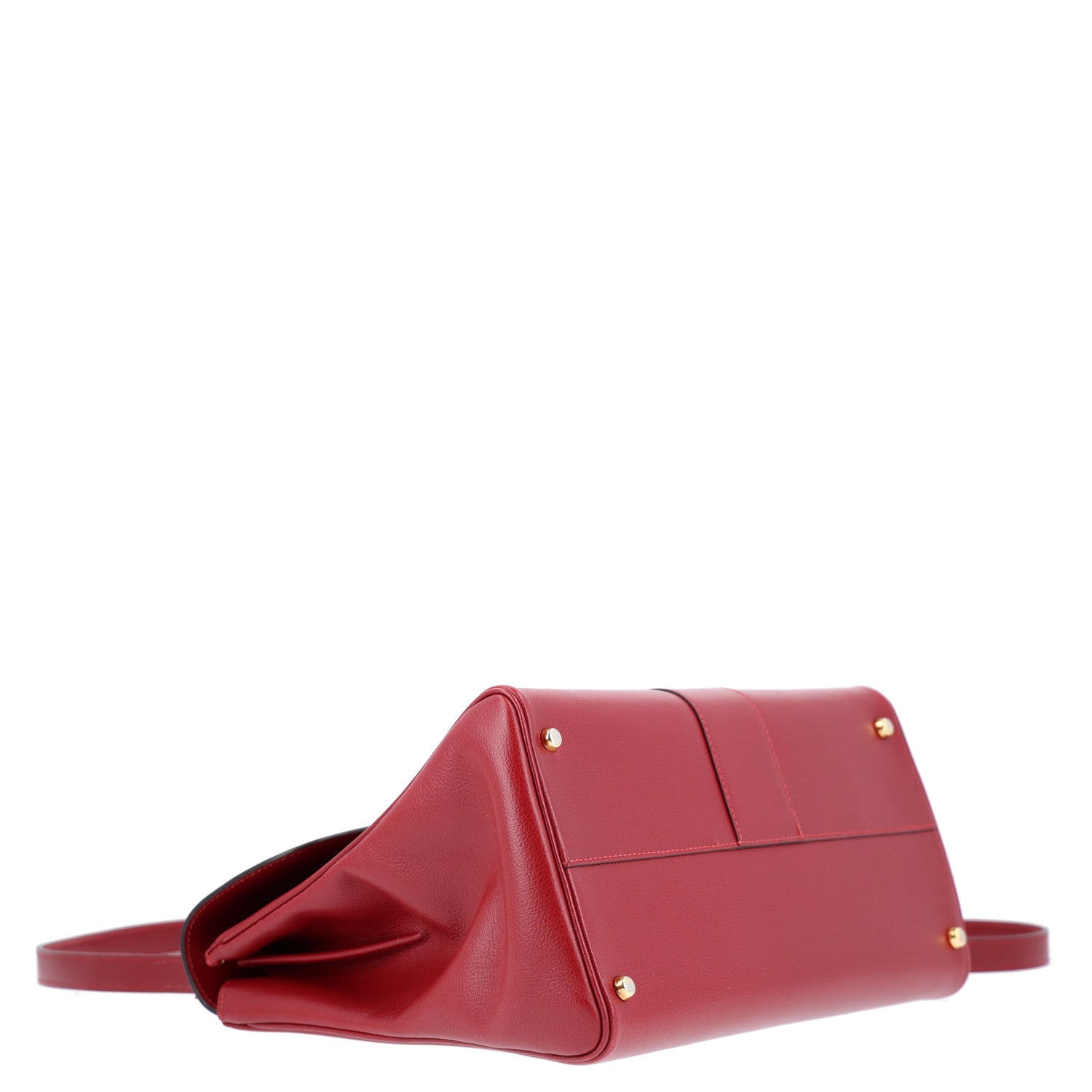 デルヴォー ブリヨン MM ショルダーバッグ Red グレインドカーフスキン ローズゴールド金具 DELVAUX BRILLANT MM SHOULDER BAG RED GRAINED CALFSKIN ROSE GOLD HARDWARE