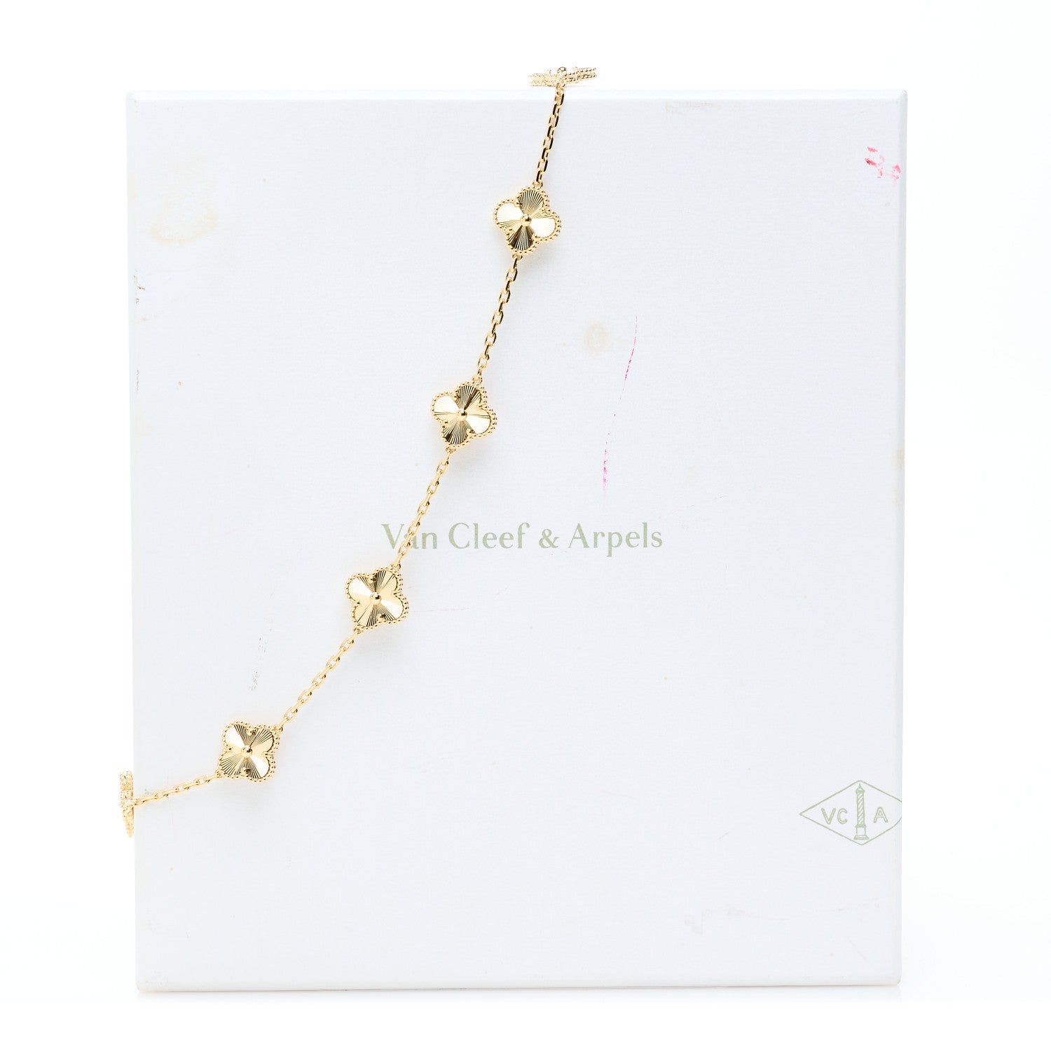 ヴァンクリーフ＆アーペル ヴィンテージアルハンブラ 10モチーフ ネックレス ギョーシェ 18K イエローゴールド VAN CLEEF & ARPELS VINTAGE ALHAMBRA 10 MOTIFS NECKLACE GUILLOCHÉ 18K YELLOW GOLD