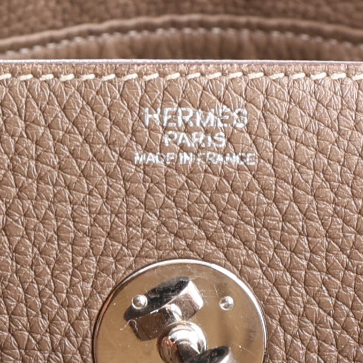 エルメス リンディ 30 Etoupe トリヨンクレマンス シルバー金具 HERMES LINDY 30 ETOUPE TAURILLON CLEMENCE SILVER HARDWARE