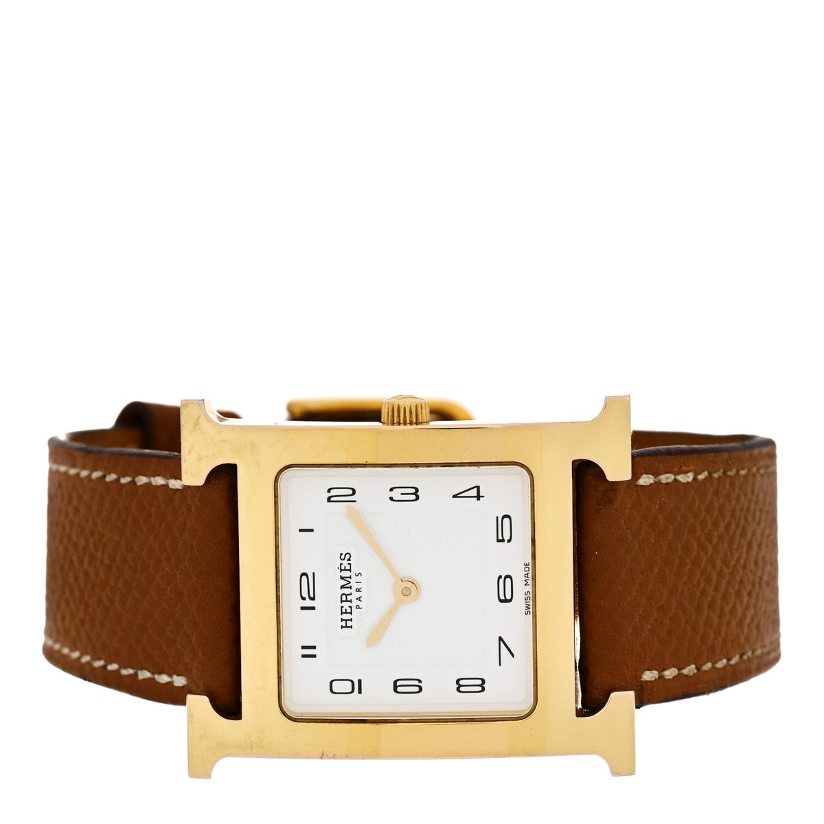 エルメス Hウォッチ クォーツ 26mm ステンレス Gold エプソン HERMES HEURE H QUARTZ WATCH 26MM STAINLESS STEEL GOLD EPSOM