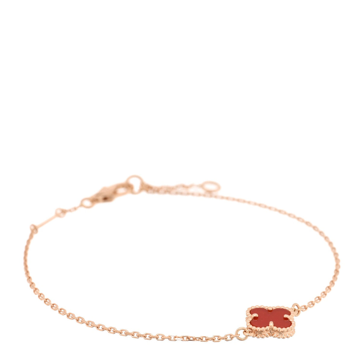 ヴァンクリーフ＆アーペル スウィートアルハンブラ ブレスレット カーネリアン 18K ローズゴールド VAN CLEEF & ARPELS SWEET ALHAMBRA BRACELET CARNELIAN 18K ROSE GOLD