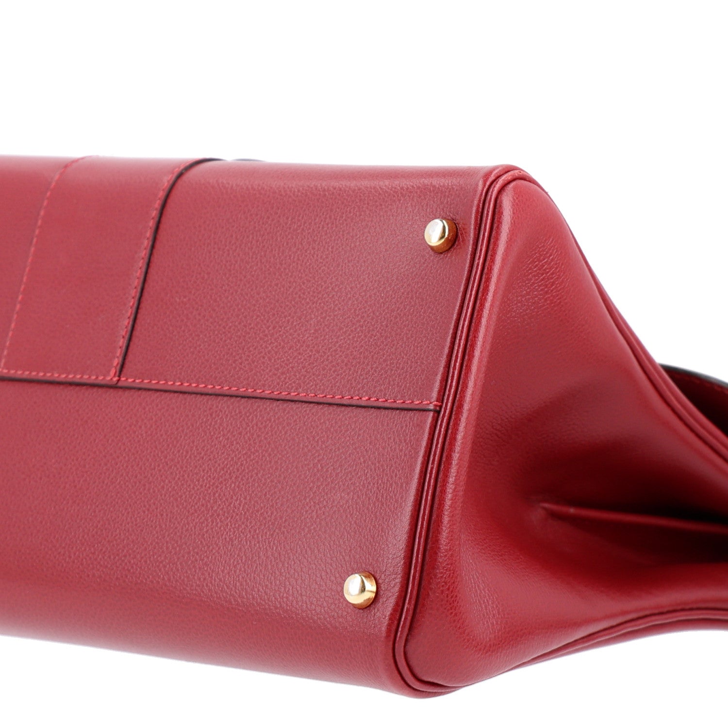 デルヴォー ブリヨン MM ショルダーバッグ Red グレインドカーフスキン ローズゴールド金具 DELVAUX BRILLANT MM SHOULDER BAG RED GRAINED CALFSKIN ROSE GOLD HARDWARE