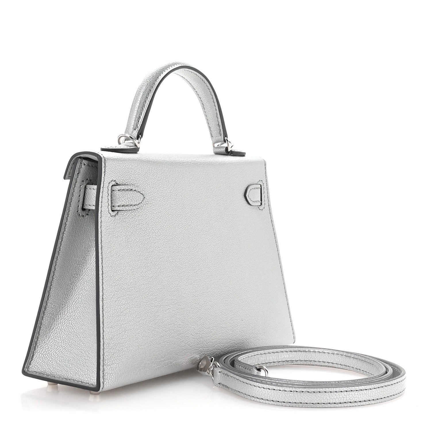 エルメス ミニケリー 20 外縫い Argent シェーブル シルバー金具 HERMES MINI KELLY 20 SELLIER ARGENT CHEVRE SILVER HARDWARE
