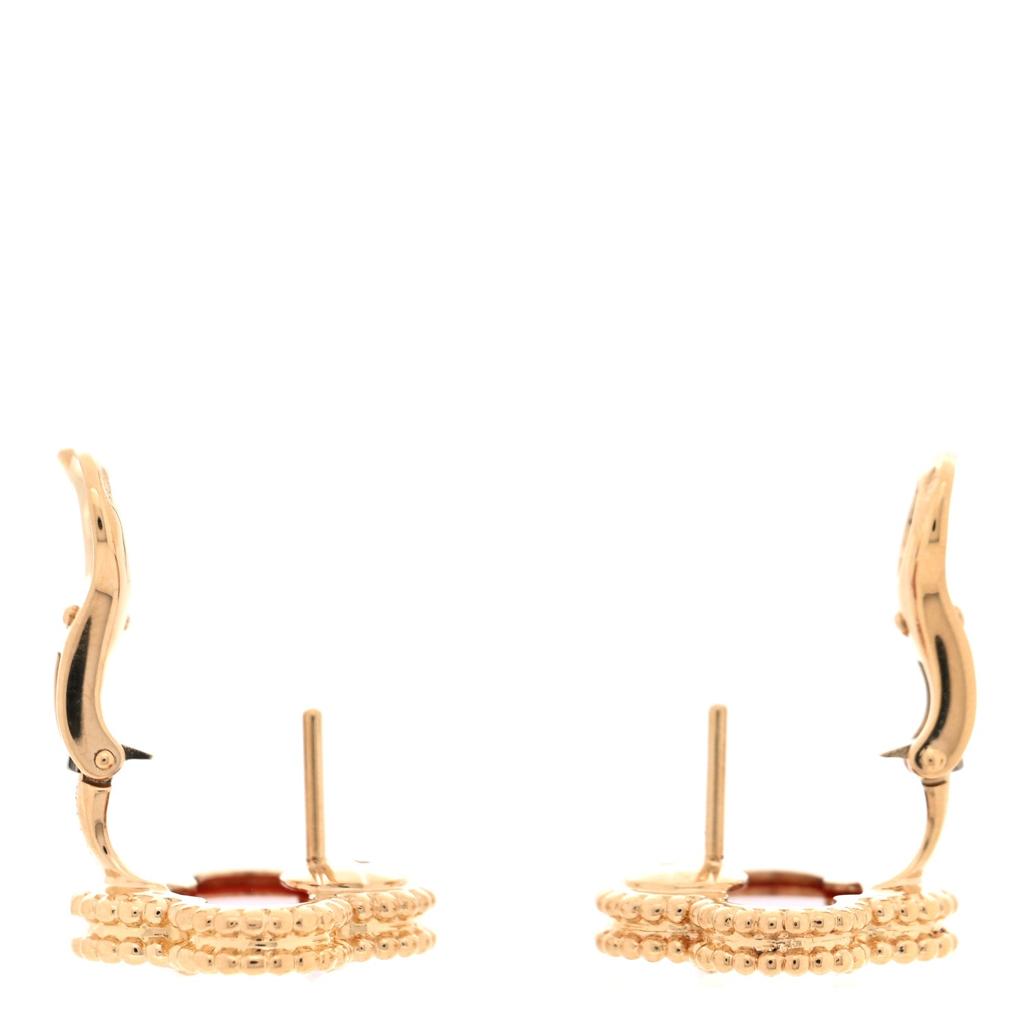 ヴァンクリーフ＆アーペル ヴィンテージアルハンブラ ピアス カーネリアン 18K イエローゴールド VAN CLEEF & ARPELS VINTAGE ALHAMBRA EARRINGS CARNELIAN 18K YELLOW GOLD