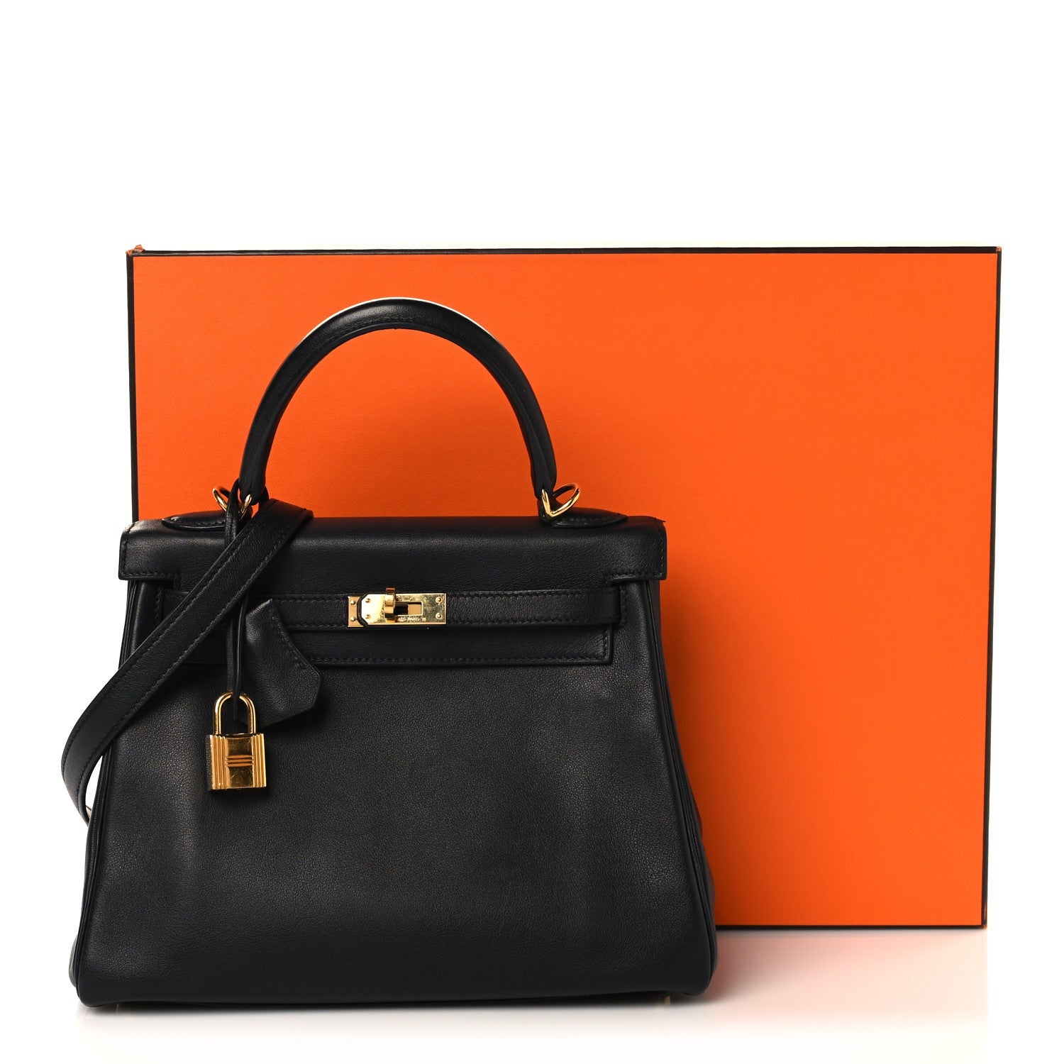 エルメス ケリー 25 内縫い Black スイフト ゴールド金具 HERMES KELLY
