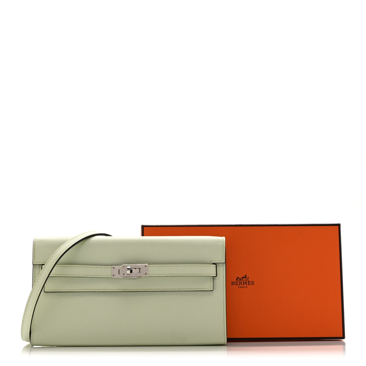エルメス ケリートゥーゴー 長財布 Vert Fizz エプソン シルバー金具 HERMES KELLY TO GO WALLET VERT FIZZ EPSOM SILVER HARDWARE
