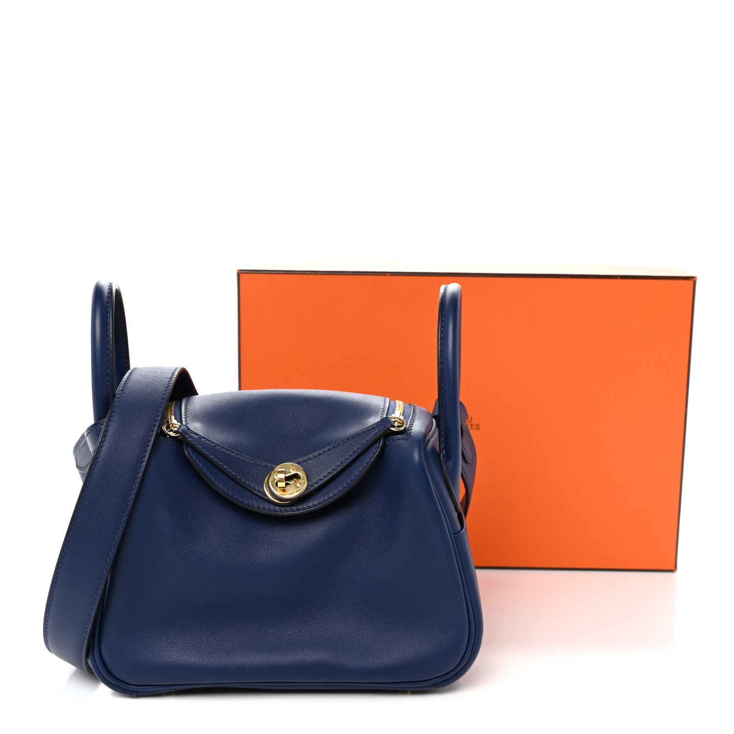 エルメス リンディ 20 Bleu Saphir スイフト ゴールド金具 HERMES LINDY 20 BLEU SAPHIR SWIFT GOLD HARDWARE