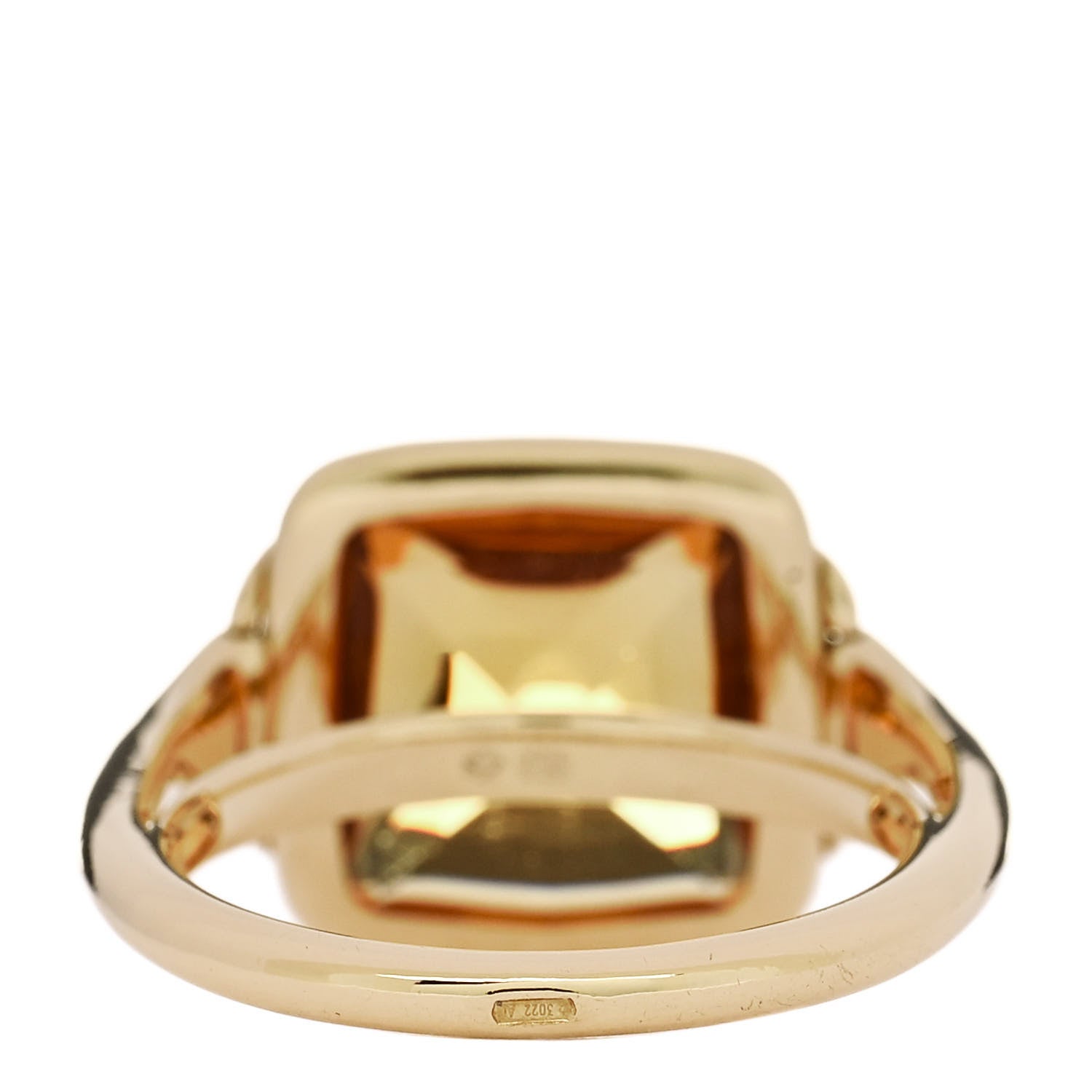 エルメス 18Kイエローゴールド シトリン ナウシカ リング 53 6.5