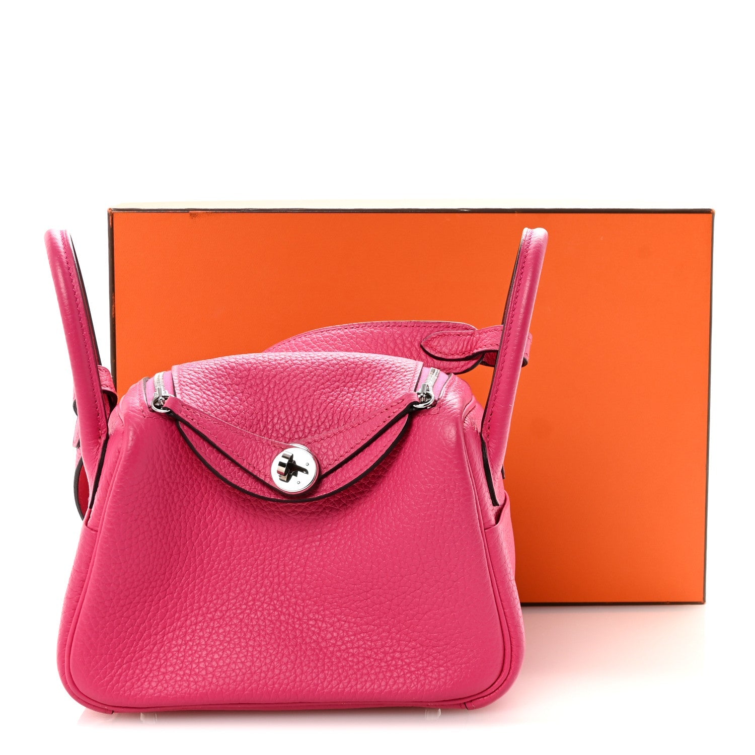 エルメス ミニリンディ 20 Rose Extreme トリヨンクレマンス シルバー金具 HERMES MINI LINDY 20 ROSE EXTREME TAURILLON CLEMENCE SILVER HARDWARE