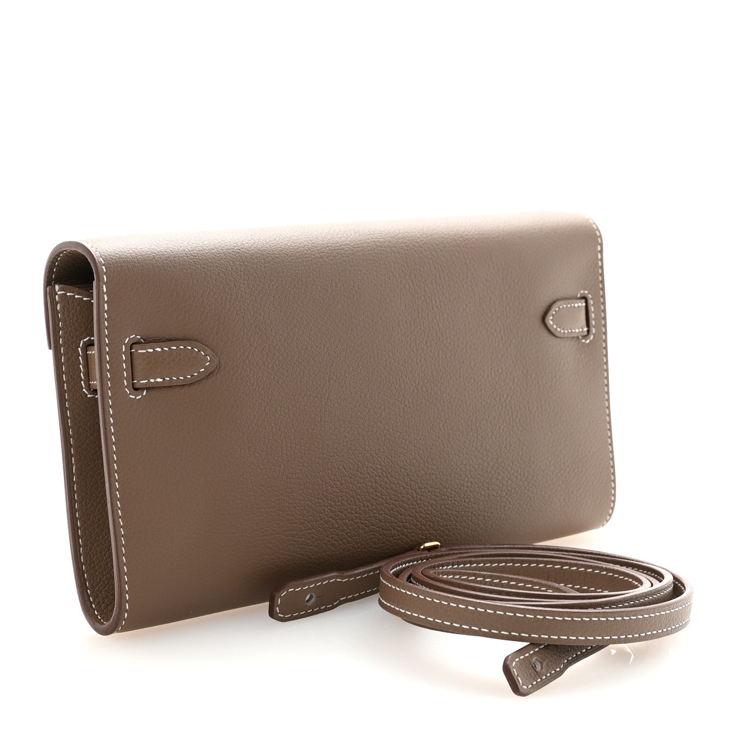 エルメス ケリートゥーゴー 長財布 Etoupe エバーカラー ゴールド金具 HERMES KELLY TO GO WALLET ETOUPE EVERCOLOR GOLD HARDWARE