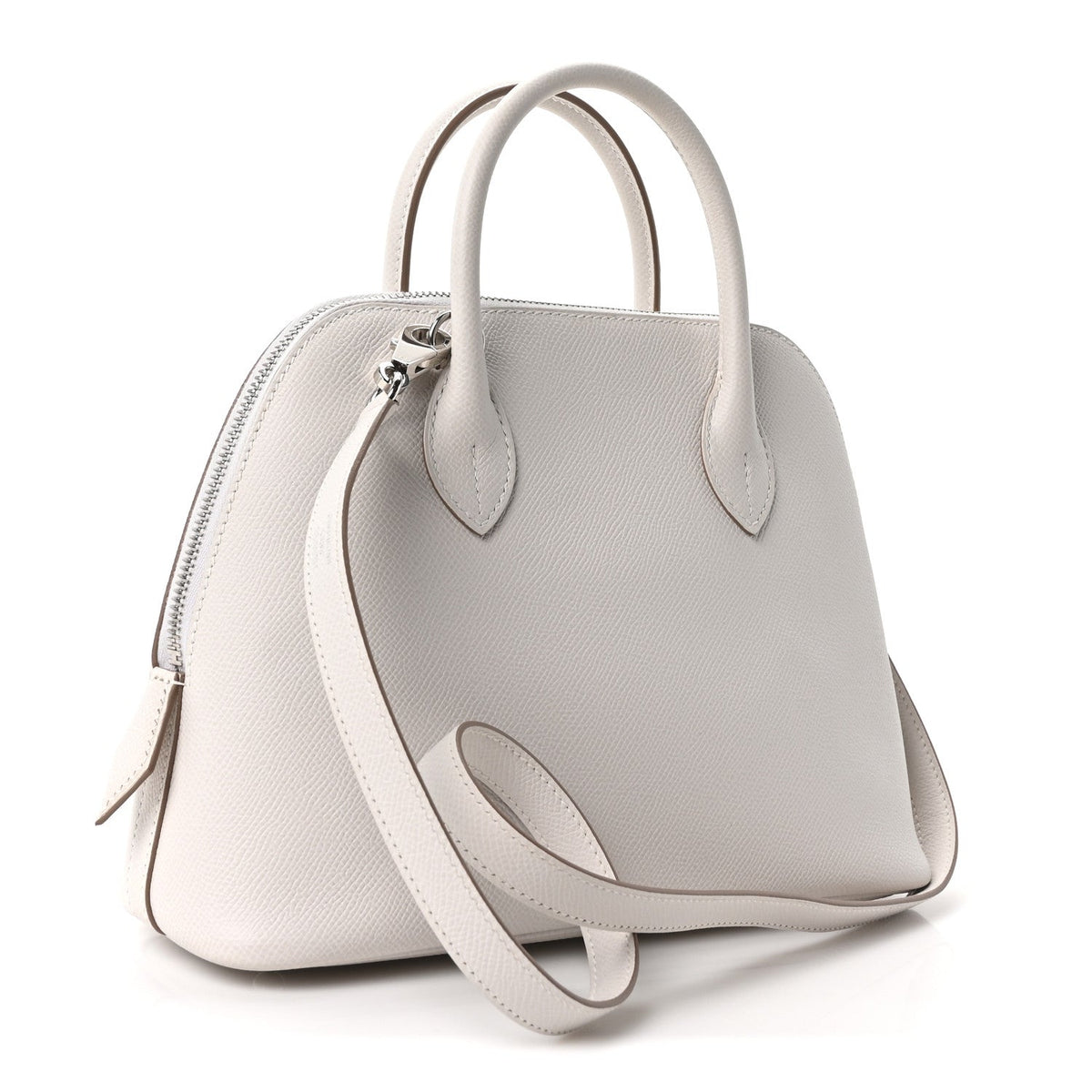 Hermès Bolide 1923 25 Craie Epsom Silver Hardware