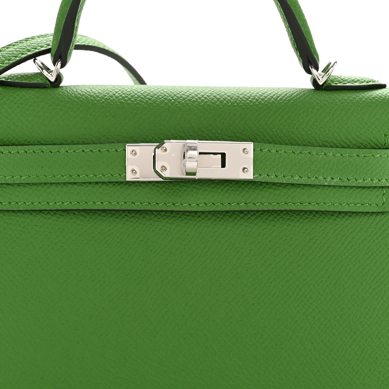 エルメス ミニケリー 20 外縫い Vert Yucca エプソン シルバー金具 HERMES MINI KELLY 20 SELLIER VERT YUCCA EPSOM SILVER HARDWARE