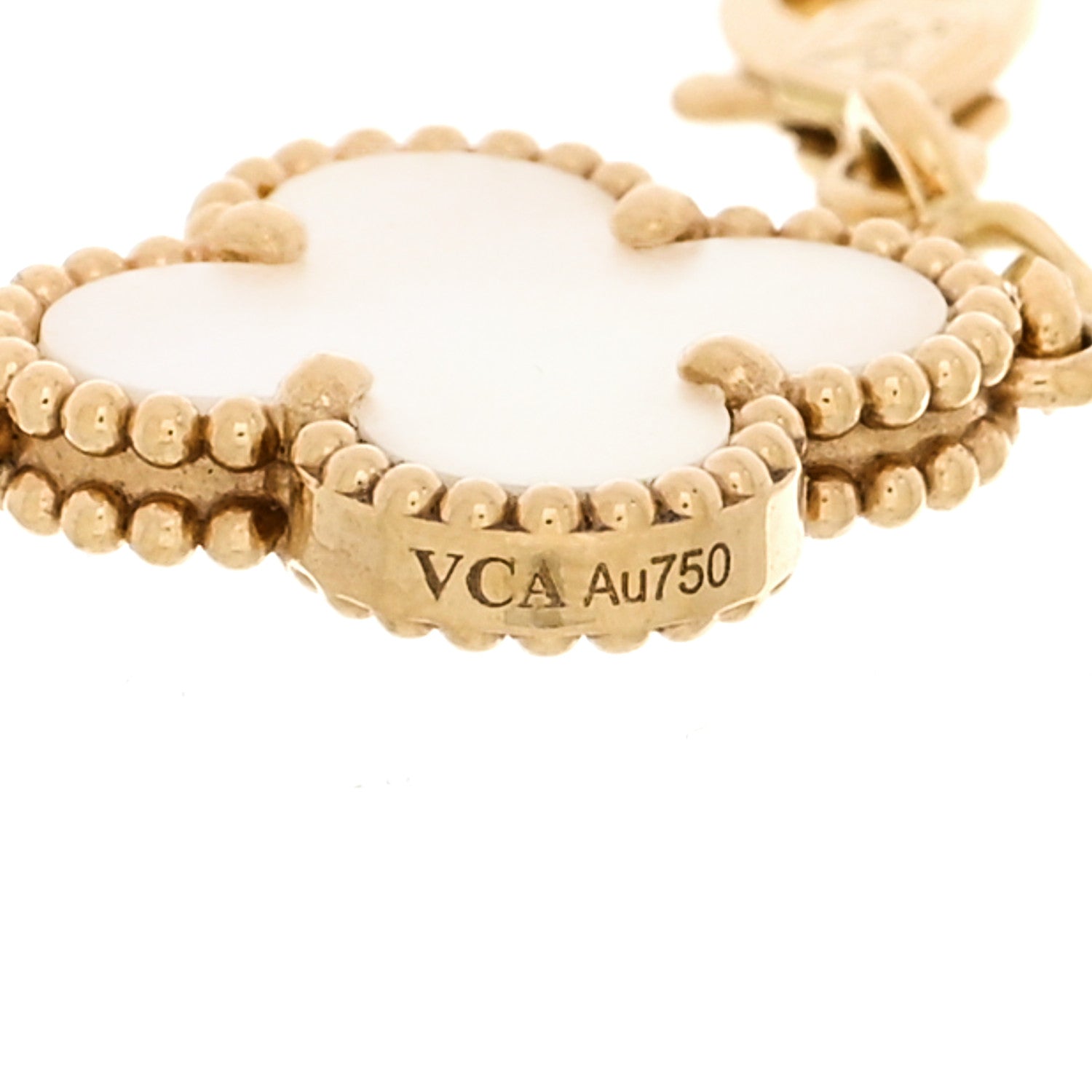 ヴァンクリーフ＆アーペル ヴィンテージアルハンブラ 5モチーフ ブレスレット マザーオブパール 18K イエローゴールド VAN CLEEF & ARPELS VINTAGE ALHAMBRA 5 MOTIFS BRACELET MOTHER OF PEARL 18K YELLOW GOLD
