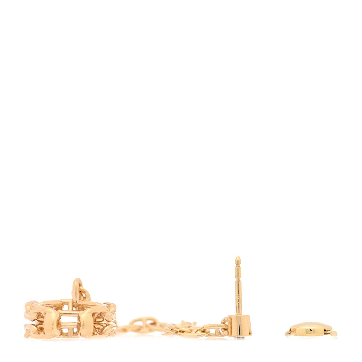 エルメス シェーヌダンクル ピアス 18K イエローゴールド HERMES CHAINE D'ANCRE EARRINGS 18K YELLOW GOLD