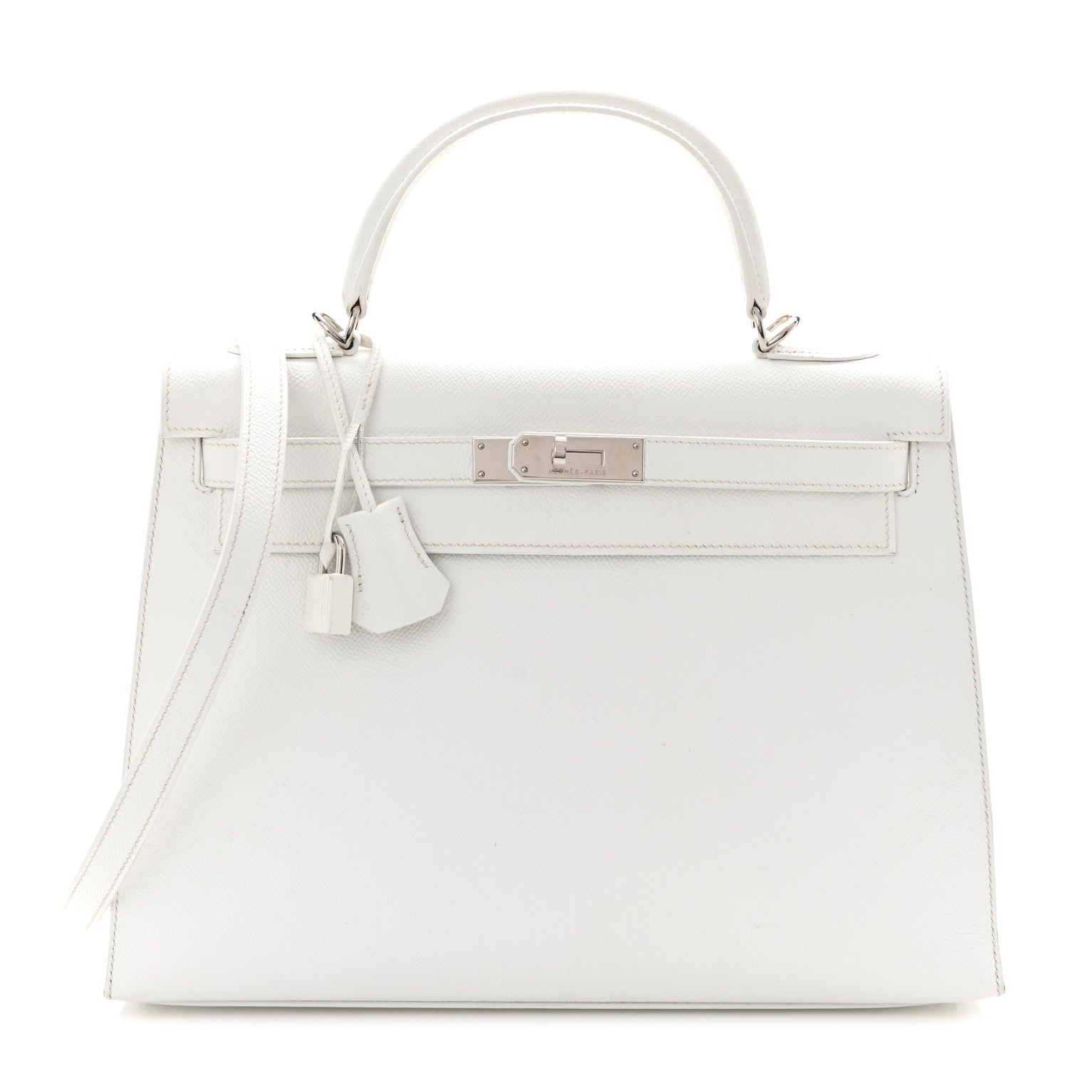 エルメス ケリー32 外縫い White エプソン シルバー金具 HERMES KELLY32 SELLIER WHITE EPSOM SILVER HARDWARE