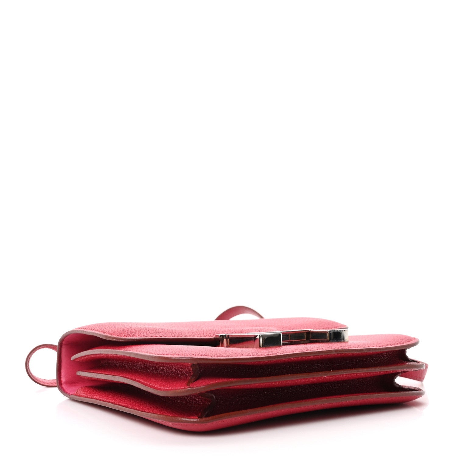 HERMES CONSTANCE 18 FRAMBOISE CHEVRE MYSORE SILVER HARDWARE