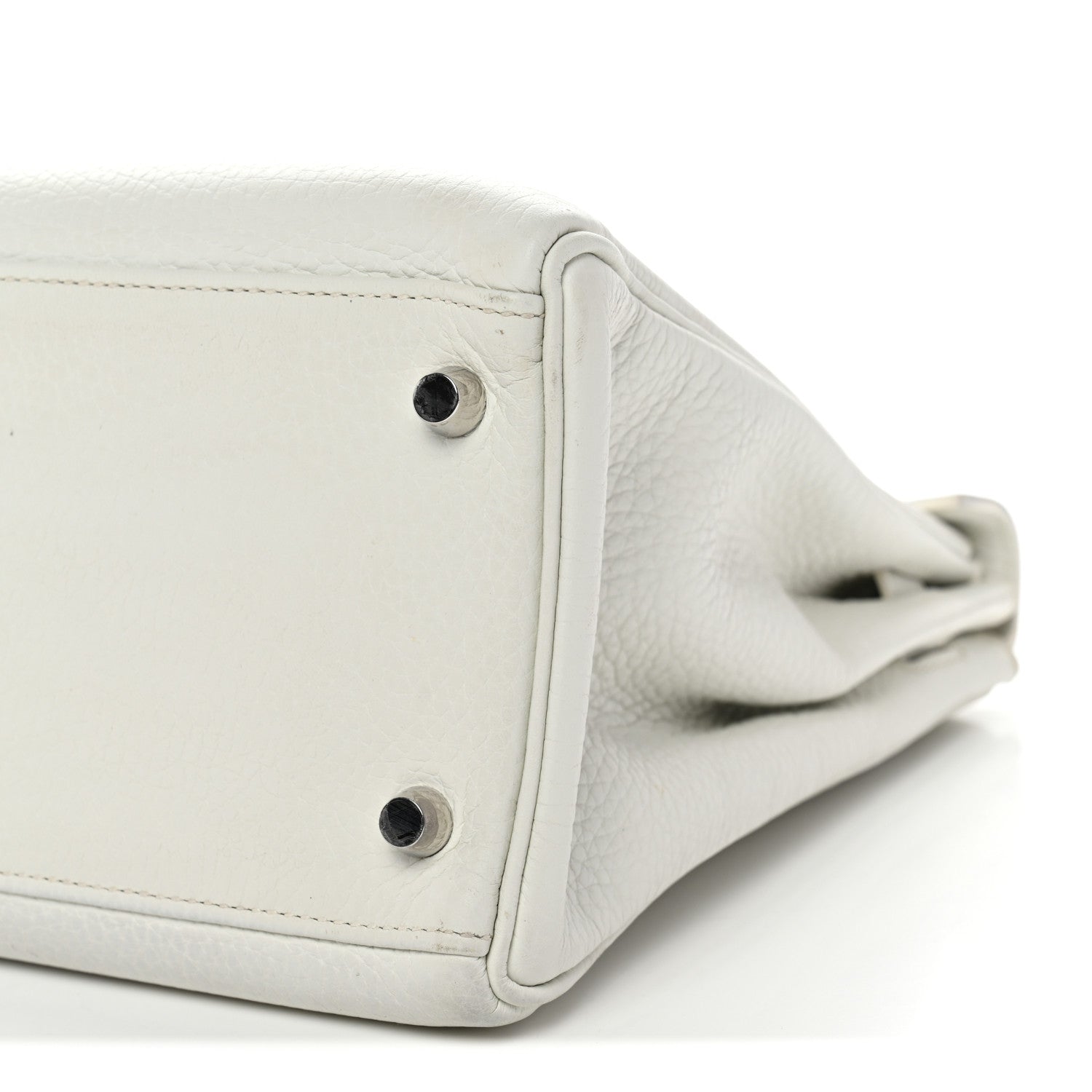 エルメス ケリー 32 内縫い White トリヨンクレマンス シルバー金具 HERMES KELLY 32 RETOURNE WHITE TAURILLON CLEMENCE SILVER HARDWARE