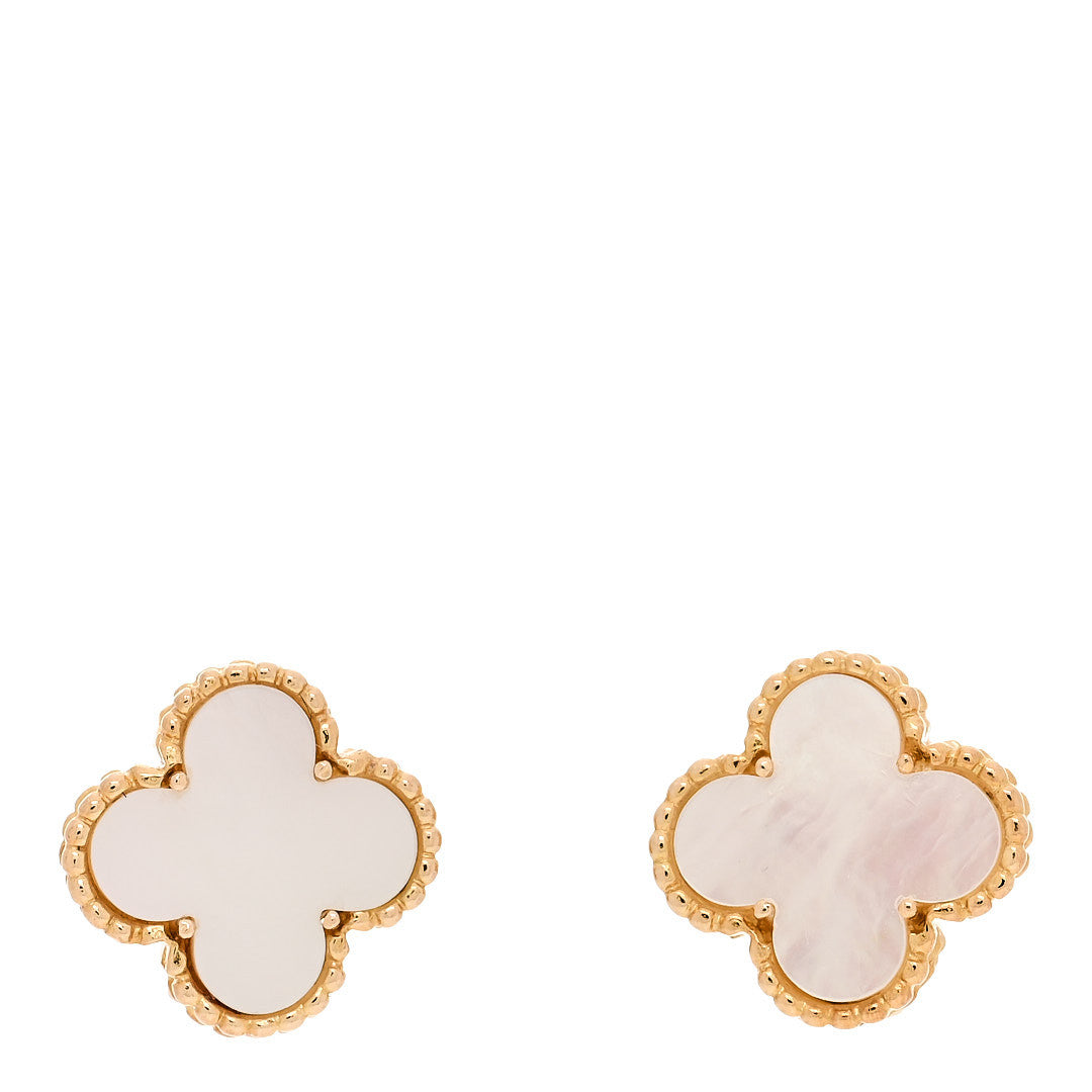 ヴァンクリーフ＆アーペル ヴィンテージアルハンブラ ピアス マザーオブパール 18K イエローゴールド VAN CLEEF & ARPELS VINTAGE ALHAMBRA EARRINGS MOTHER OF PEARL 18K YELLOW GOLD