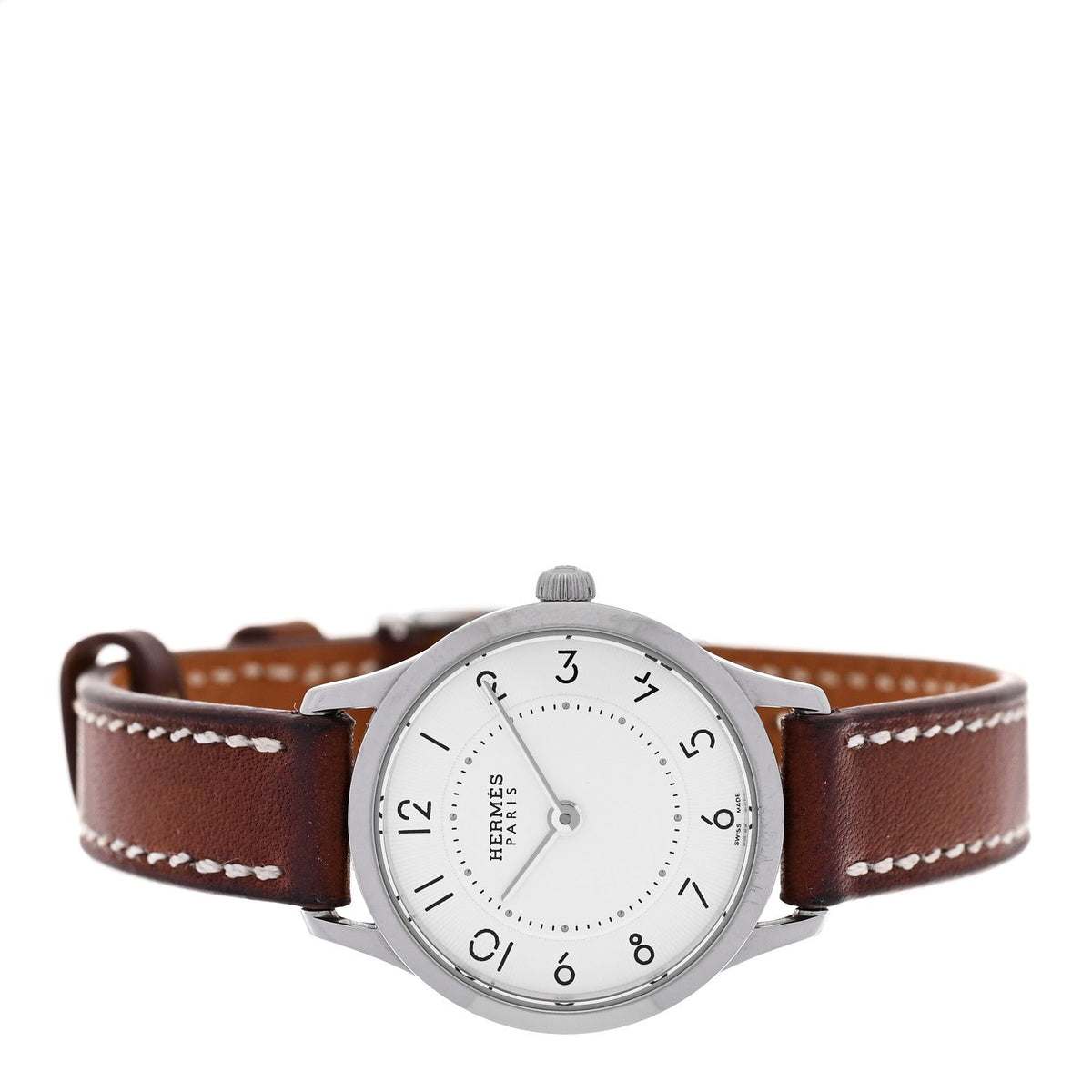 エルメス スリム ドゥ エルメス クォーツウォッチ 25mm ステンレス Fauve バレニア HERMES SLIM D'HERMES QUARTZ WATCH 25MM STAINLESS STEEL FAUVE BARENIA