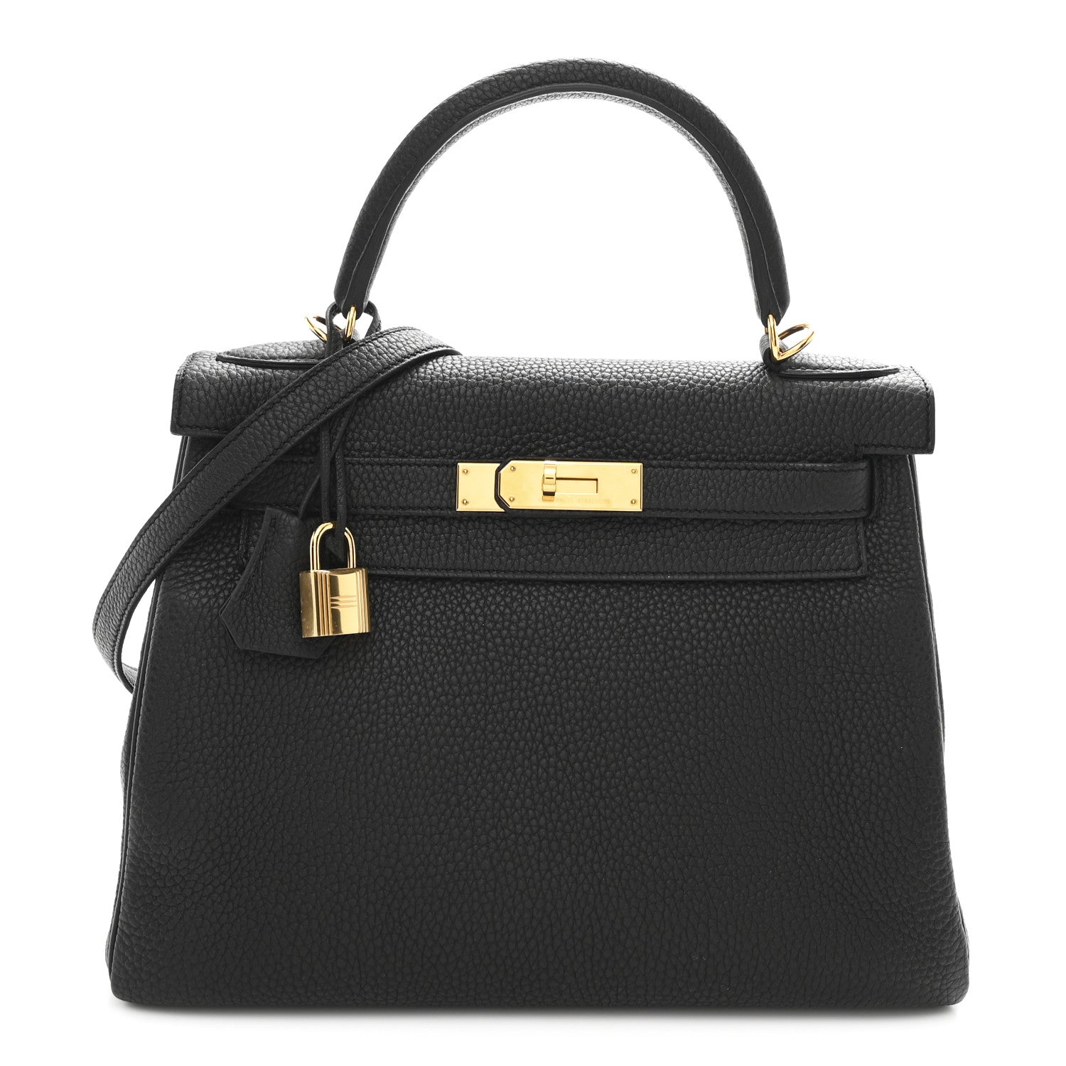 エルメス ケリー 28 内縫い Black トゴ ゴールド金具 HERMES KELLY 28