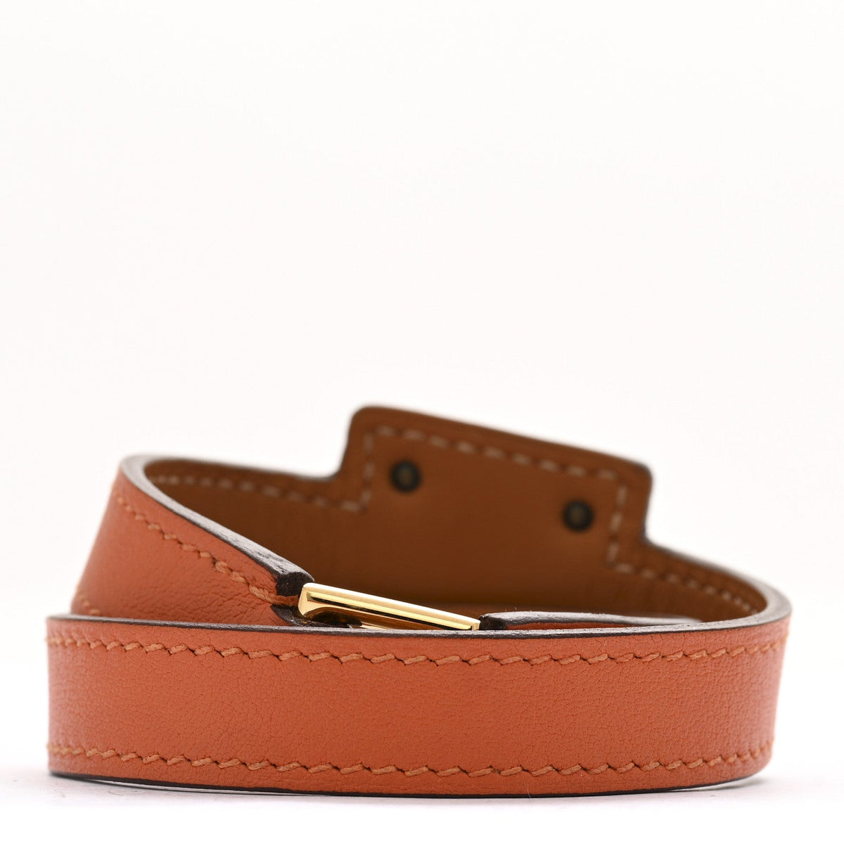 エルメス ケリー ドゥブルトゥール ブレスレット スイフト T2 オレンジ HERMES KELLY DOUBLE TOUR BRACELET SWIFT T2 ORANGE
