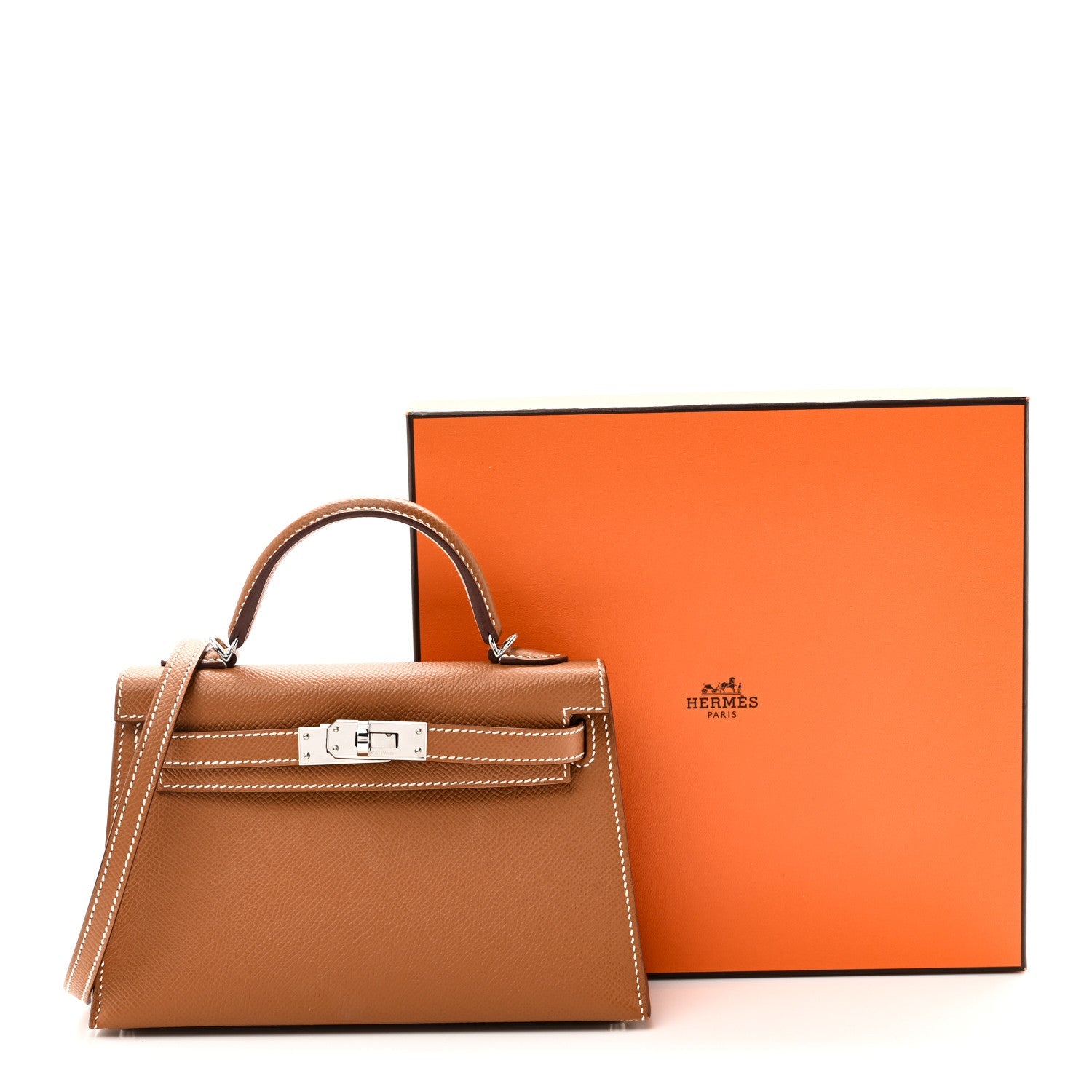 エルメス ミニケリー 20 外縫い Gold エプソン シルバー金具 HERMES MINI KELLY 20 SELLIER GOLD EPSOM SILVER HARDWARE