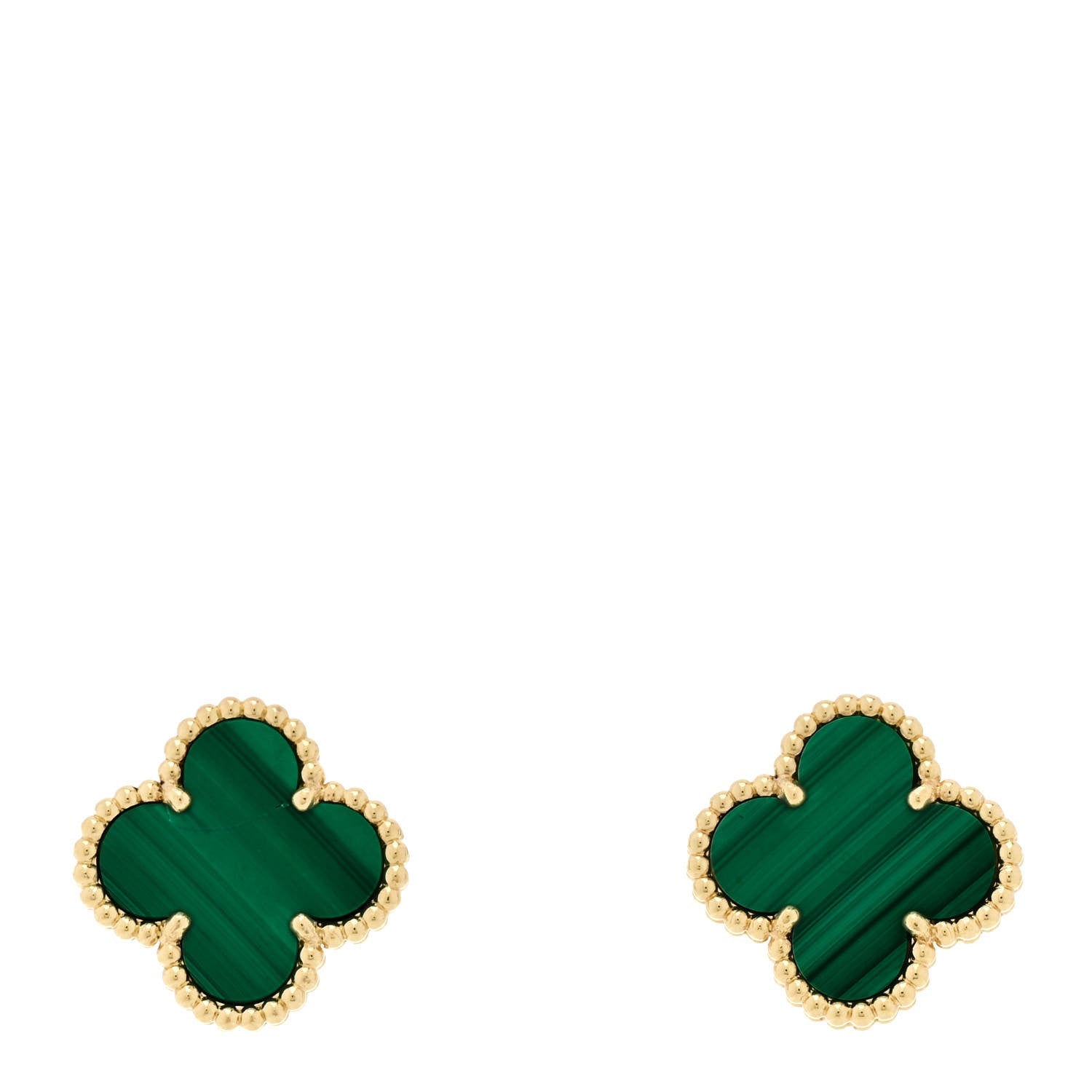ヴァンクリーフ＆アーペル ヴィンテージアルハンブラ ピアス マラカイト 18K イエローゴールド VAN CLEEF & ARPELS VINTAGE ALHAMBRA EARRINGS MALACHITE 18K YELLOW GOLD
