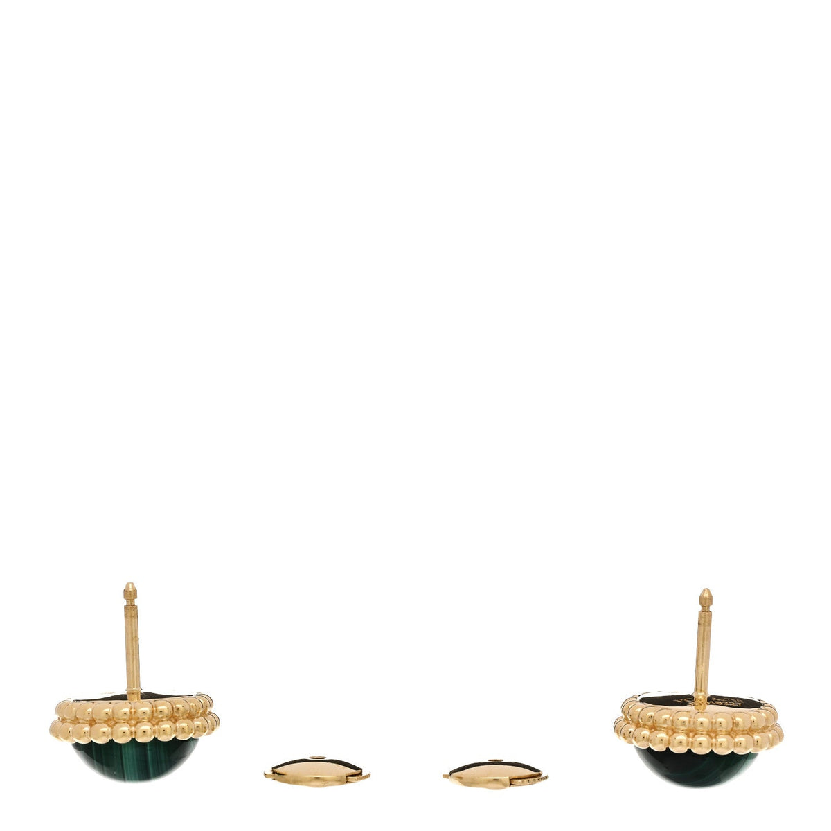 ヴァンクリーフ＆アーペル ペルレ ピアス マラカイト 18K イエローゴールド VAN CLEEF & ARPELS PERLÉE EARRINGS MALACHITE 18K YELLOW GOLD