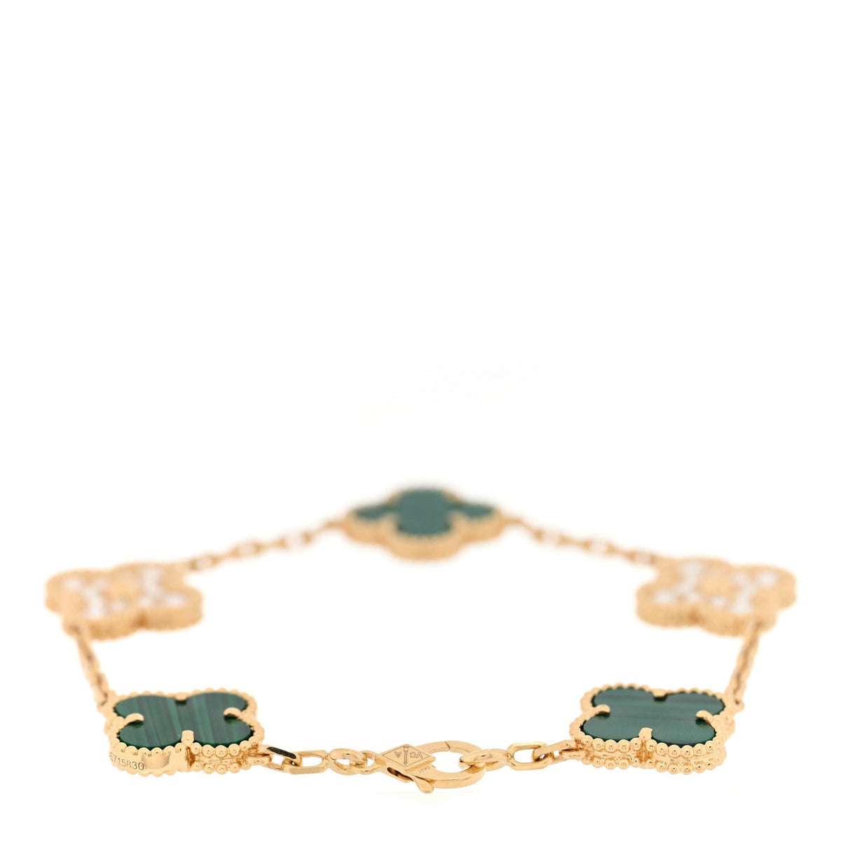 ヴァンクリーフ＆アーペル ヴィンテージアルハンブラ 5モチーフ ブレスレット マルチカラー 18K イエローゴールド VAN CLEEF & ARPELS VINTAGE ALHAMBRA 5 MOTIFS BRACELET MULTICOLOR 18K YELLOW GOLD