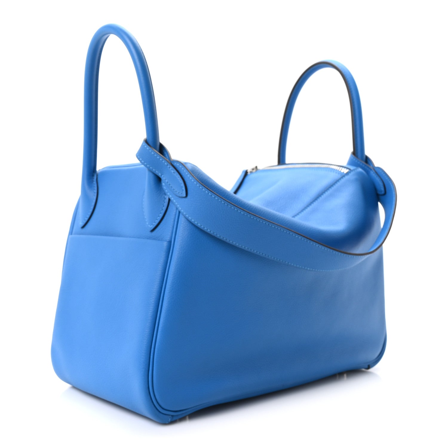 エルメス リンディ 30 Bleu Hydra エバーカラー シルバー金具 HERMES LINDY 30 BLEU HYDRA EVERCOLOR SILVER HARDWARE